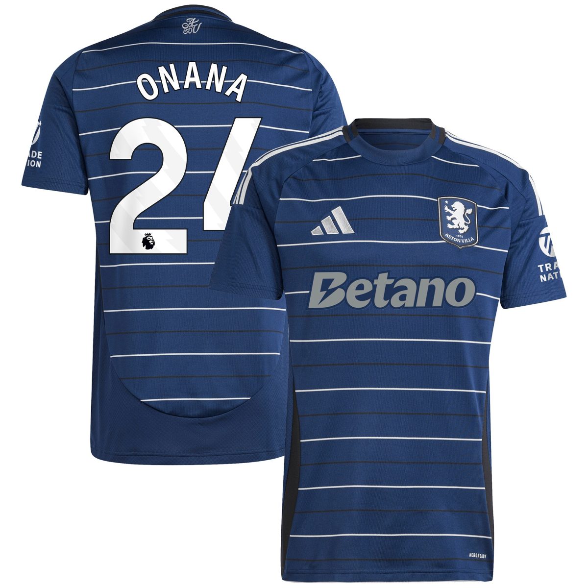 aston villa adidas third shirt 2024-25 with onana 24 printing Collection | Official Aston Villa Jerseys for Fans