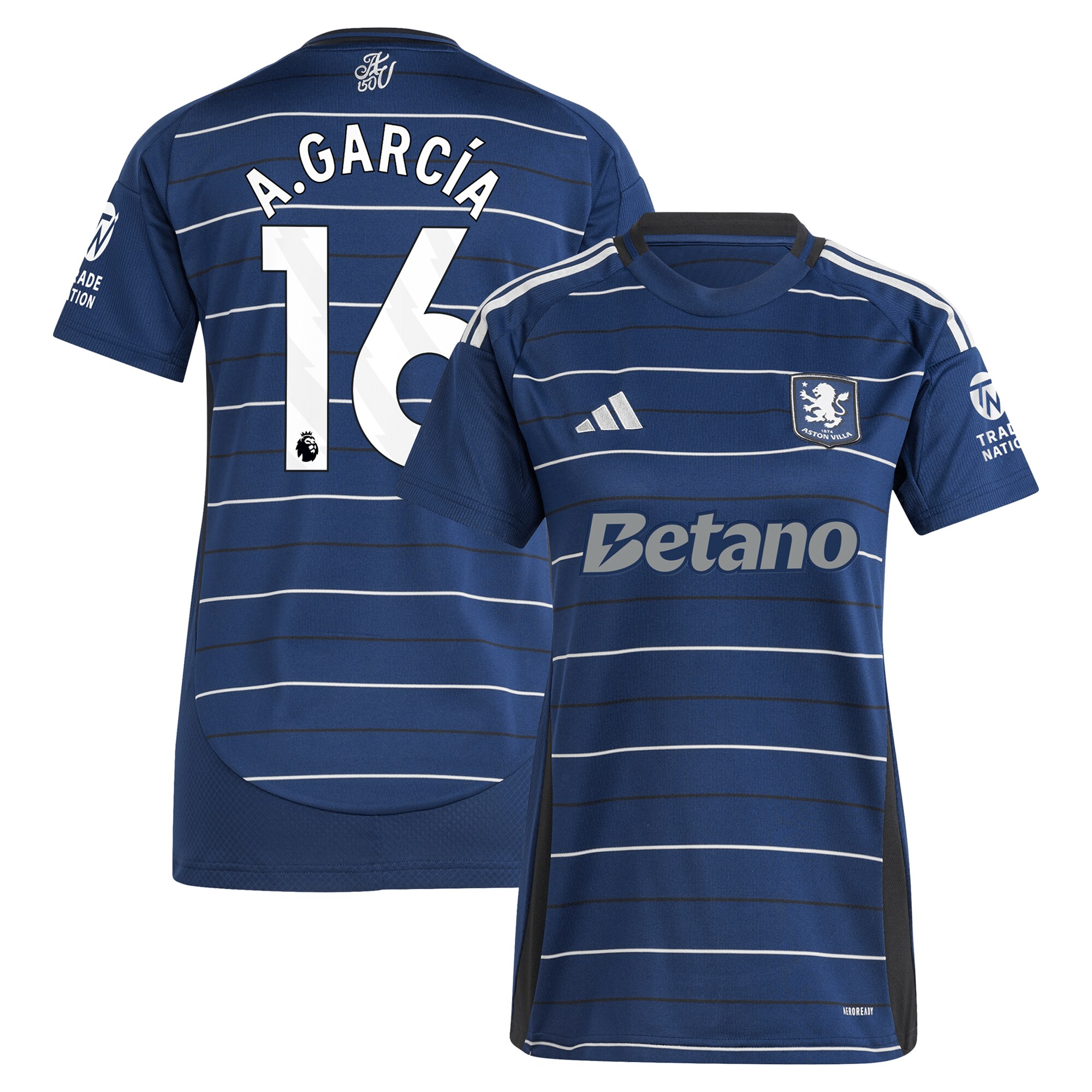 aston villa adidas third shirt 2024-25 – womens with a.garcía 16 printing Collection | Official Aston Villa Jerseys for Fans