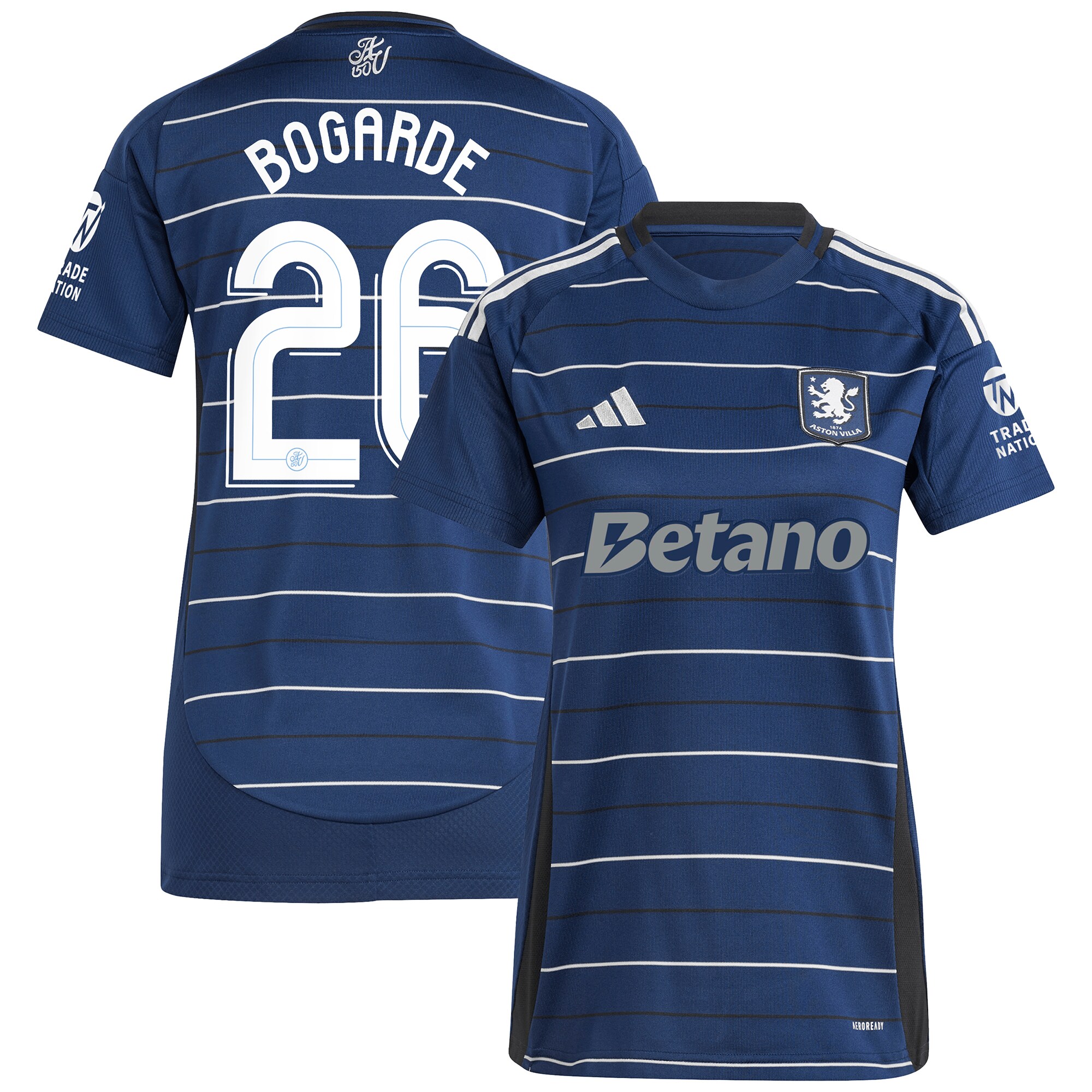 aston villa adidas third shirt 2024-25 – womens with bogarde 26 cup printing Collection | Official Aston Villa Jerseys for Fans