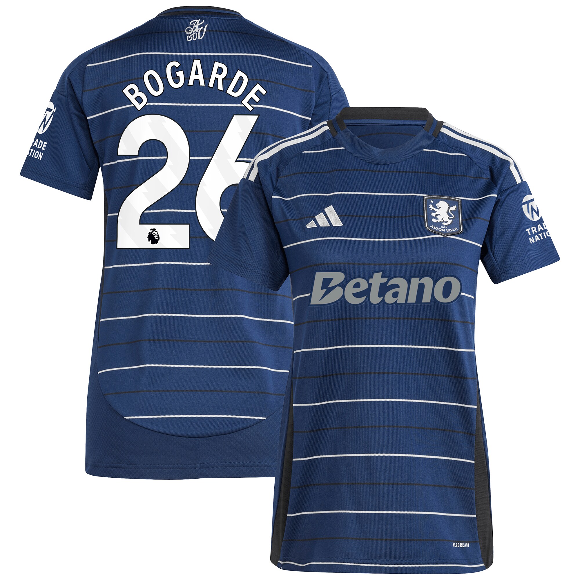 aston villa adidas third shirt 2024-25 – womens with bogarde 26 printing Collection | Official Aston Villa Jerseys for Fans