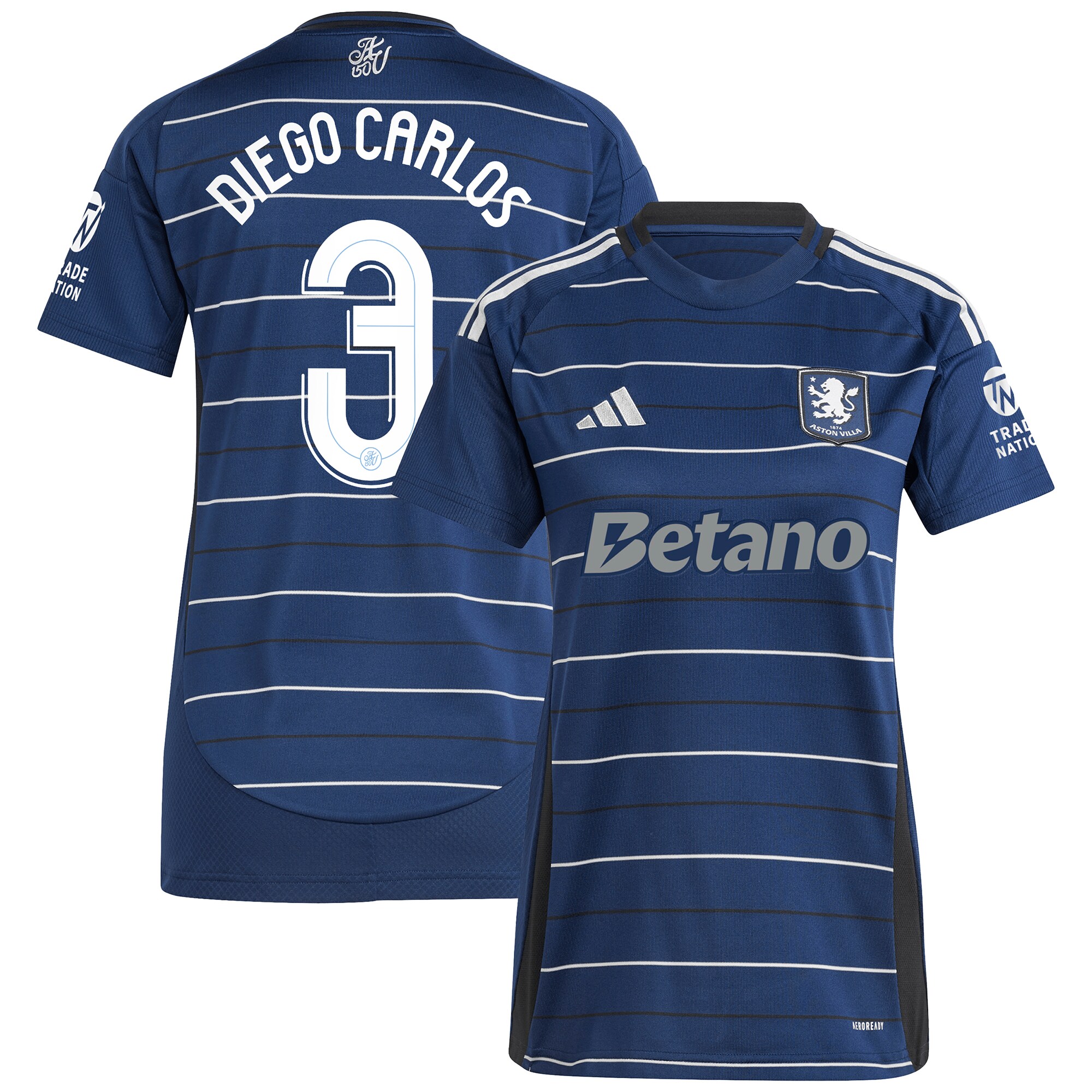 aston villa adidas third shirt 2024-25 – womens with diego carlos 3 cup printing Collection | Official Aston Villa Jerseys for Fans