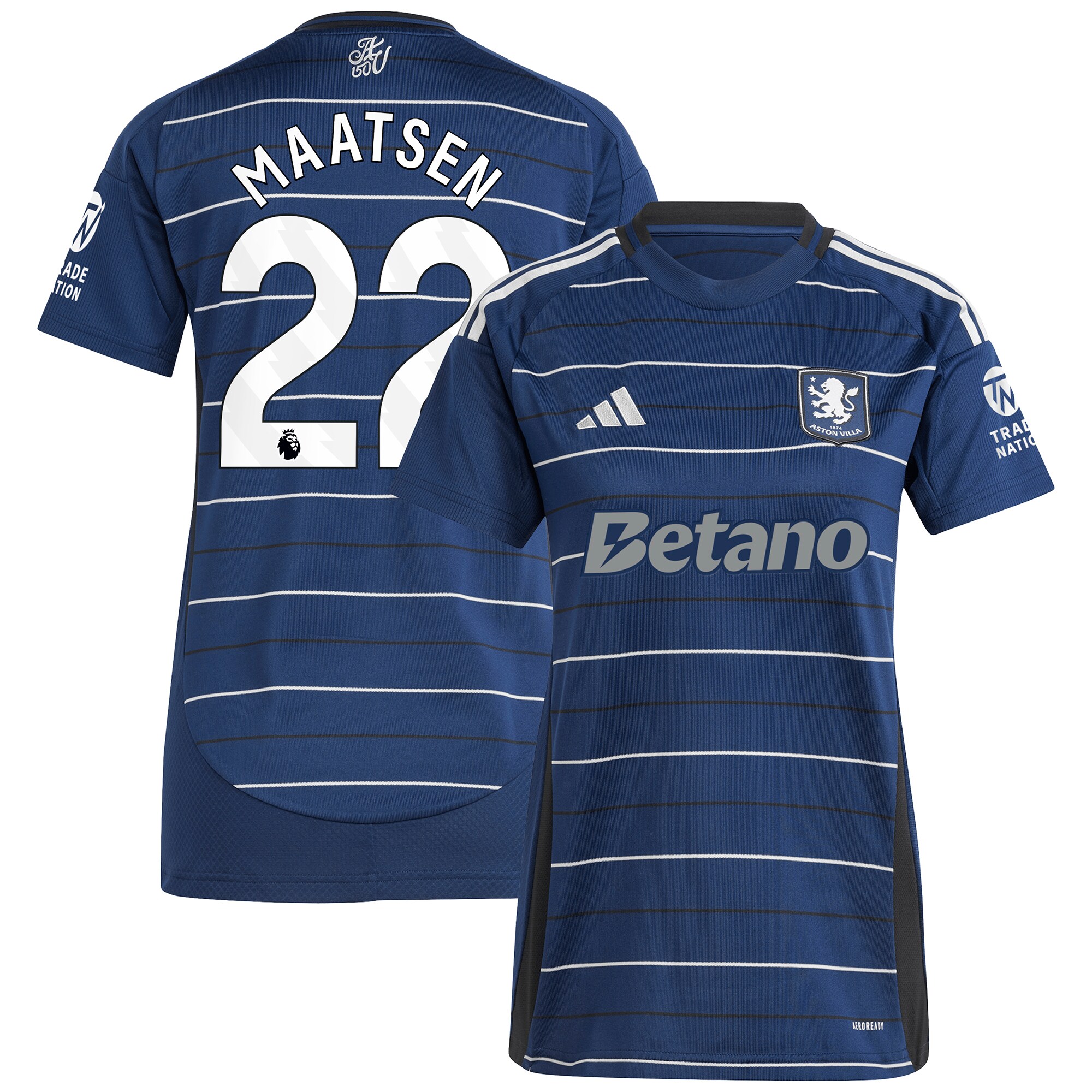 aston villa adidas third shirt 2024-25 – womens with maatsen 22 printing Collection | Official Aston Villa Jerseys for Fans
