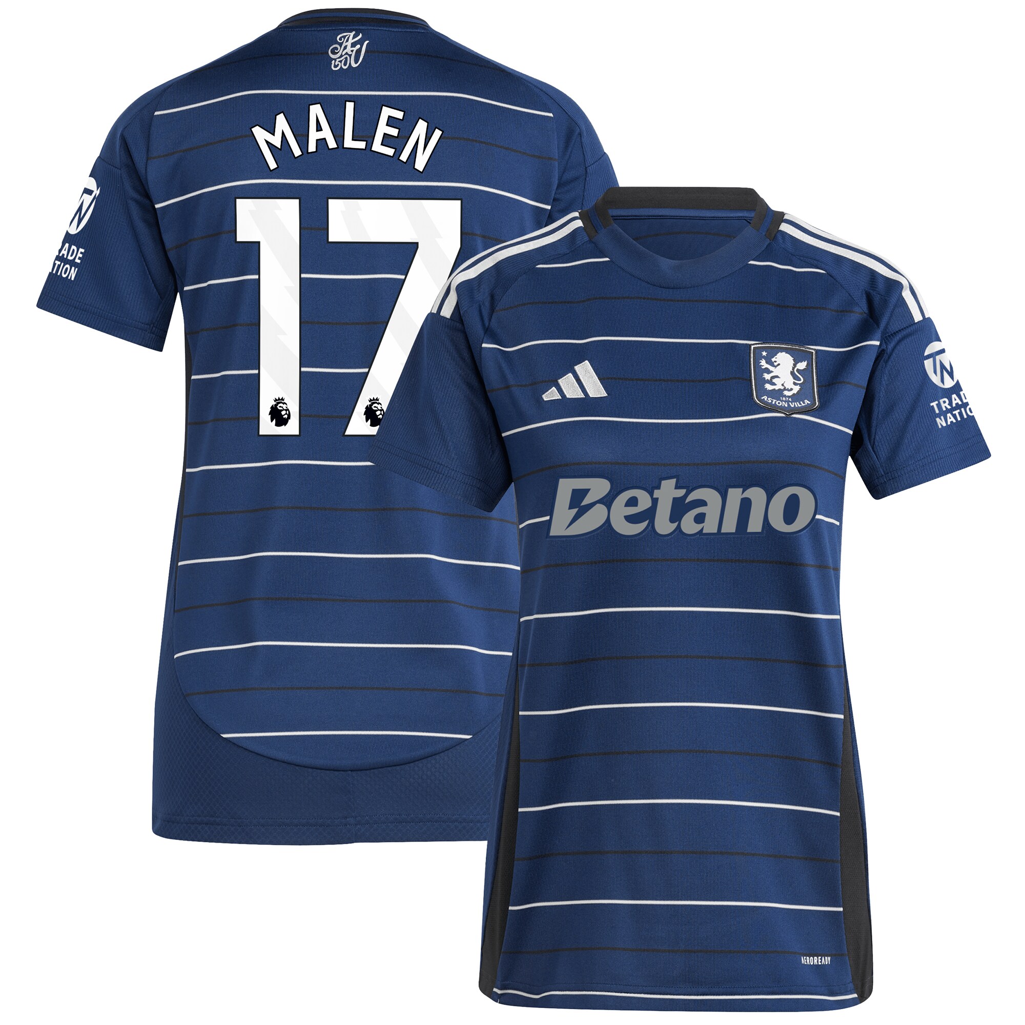 aston villa adidas third shirt 2024-25 – womens with malen 17 printing Collection | Official Aston Villa Jerseys for Fans