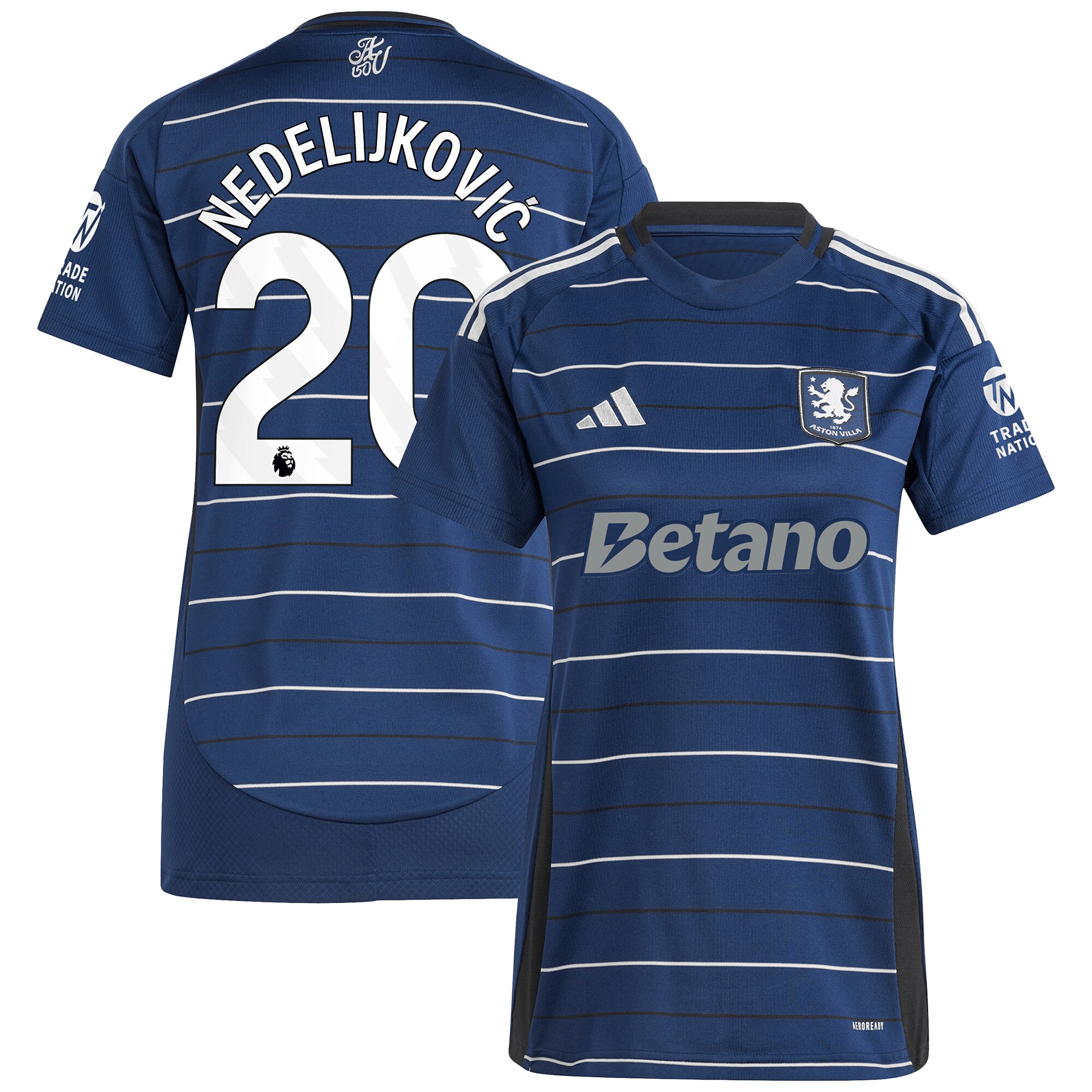 aston villa adidas third shirt 2024-25 – womens with nedeljković 20 printing Collection | Official Aston Villa Jerseys for Fans