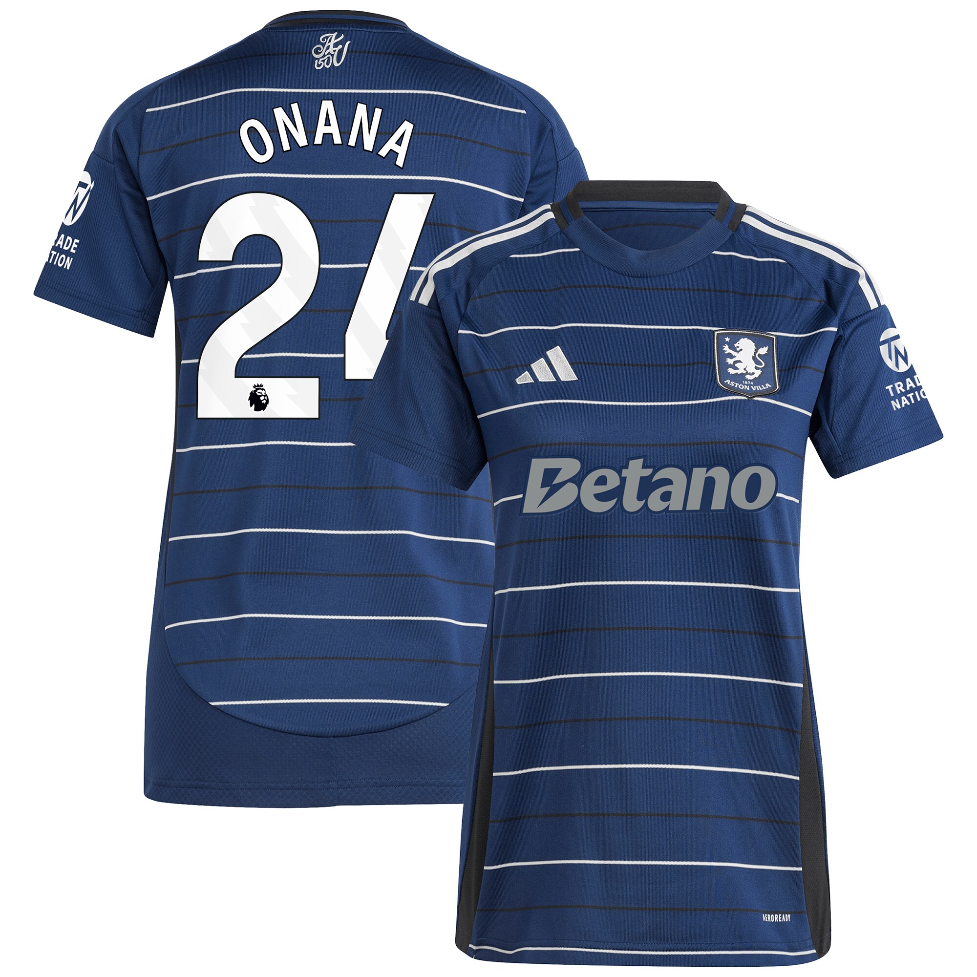aston villa adidas third shirt 2024-25 – womens with onana 24 printing Collection | Official Aston Villa Jerseys for Fans