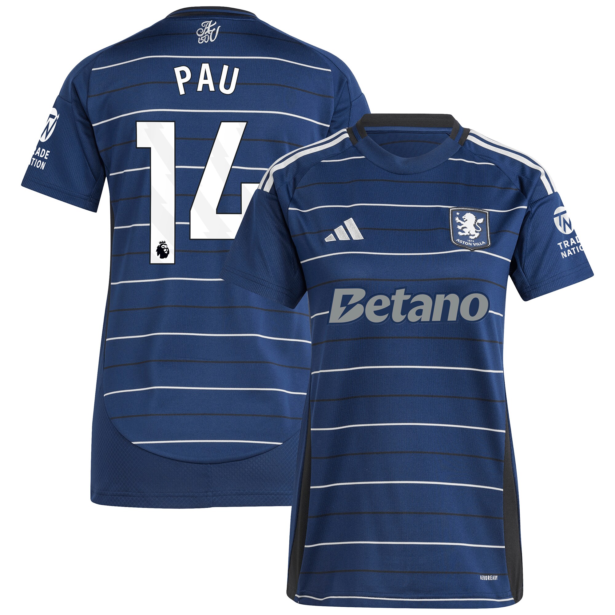 aston villa adidas third shirt 2024-25 – womens with pau 14 printing Collection | Official Aston Villa Jerseys for Fans