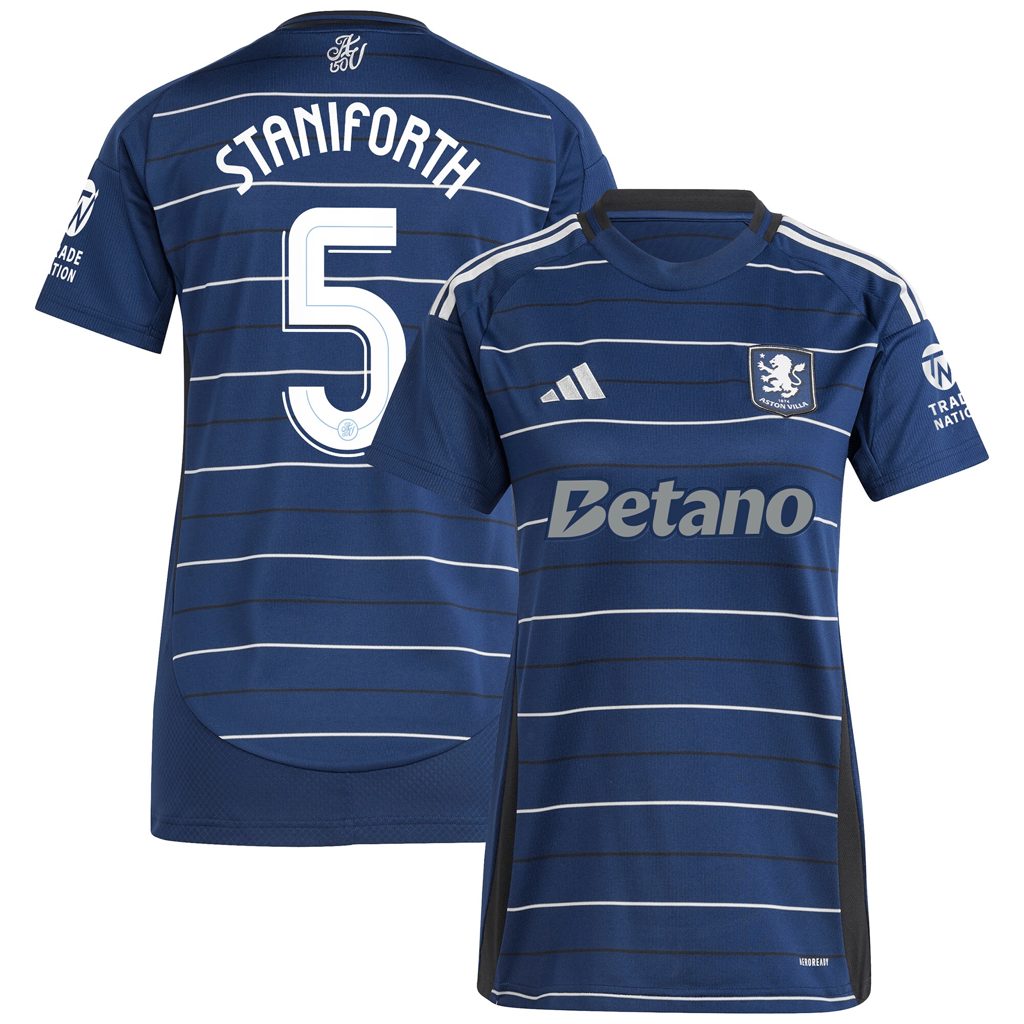 aston villa adidas third shirt 2024-25 – womens with staniforth 5 cup printing Collection | Official Aston Villa Jerseys for Fans
