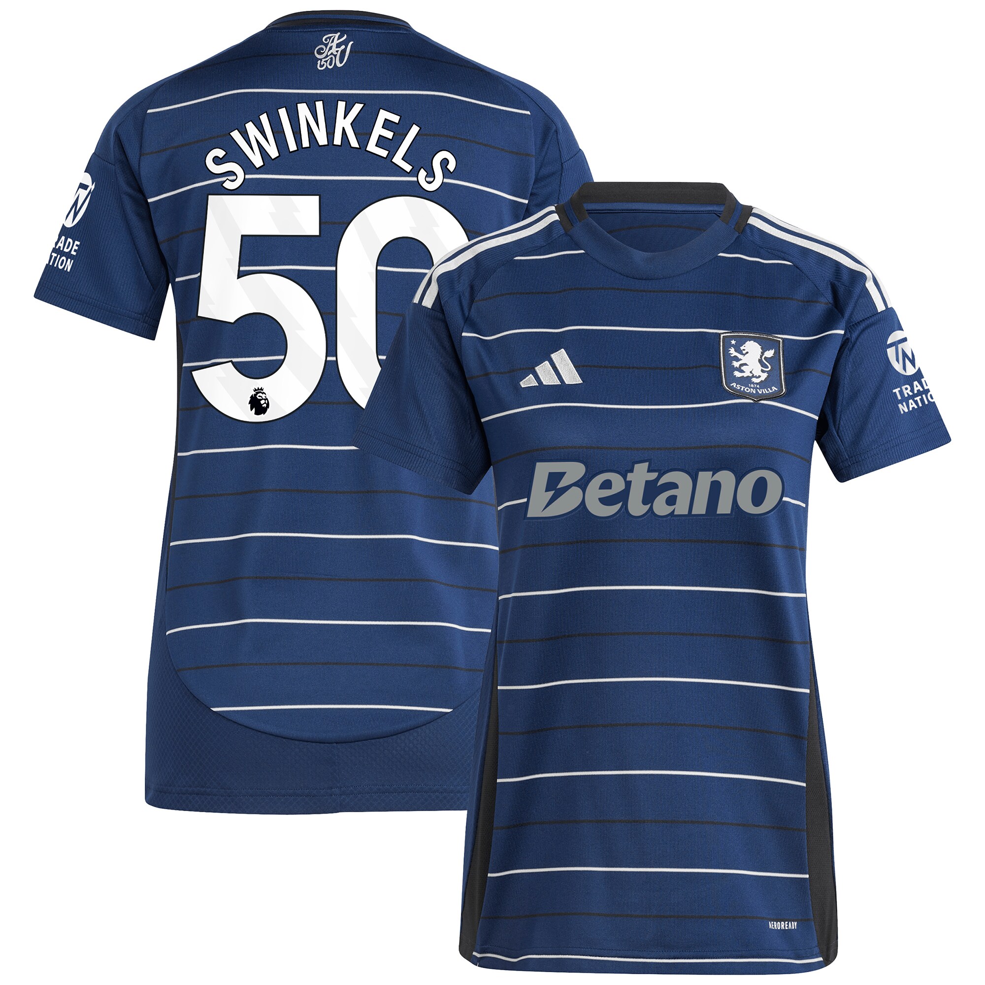 aston villa adidas third shirt 2024-25 – womens with swinkels 50 printing Collection | Official Aston Villa Jerseys for Fans