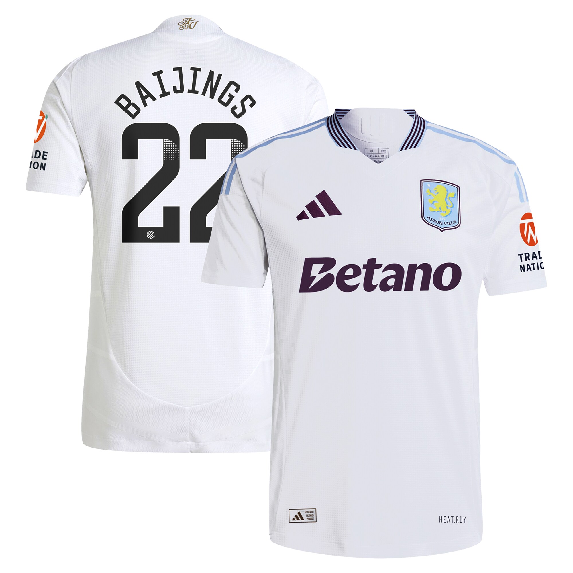 aston villa adidas wsl away authentic shirt 2024-25 with baijings 22 printing Collection | Official Aston Villa Jerseys for Fans