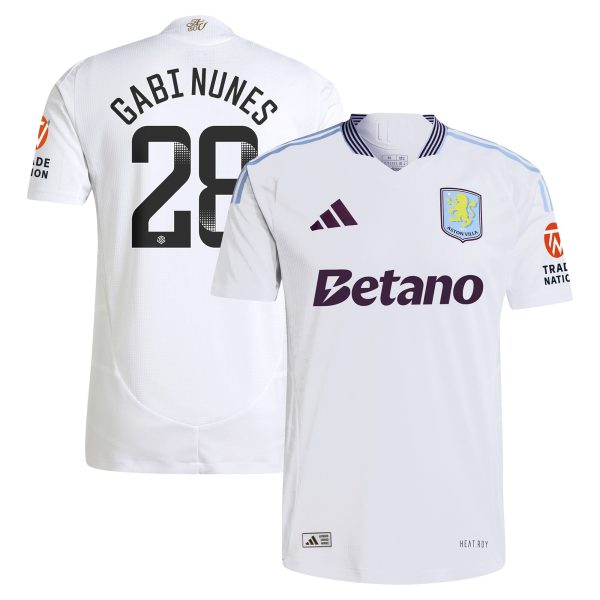 aston villa adidas wsl away authentic shirt 2024-25 with gabi nunes 28 printing Collection | Official Aston Villa Jerseys for Fans