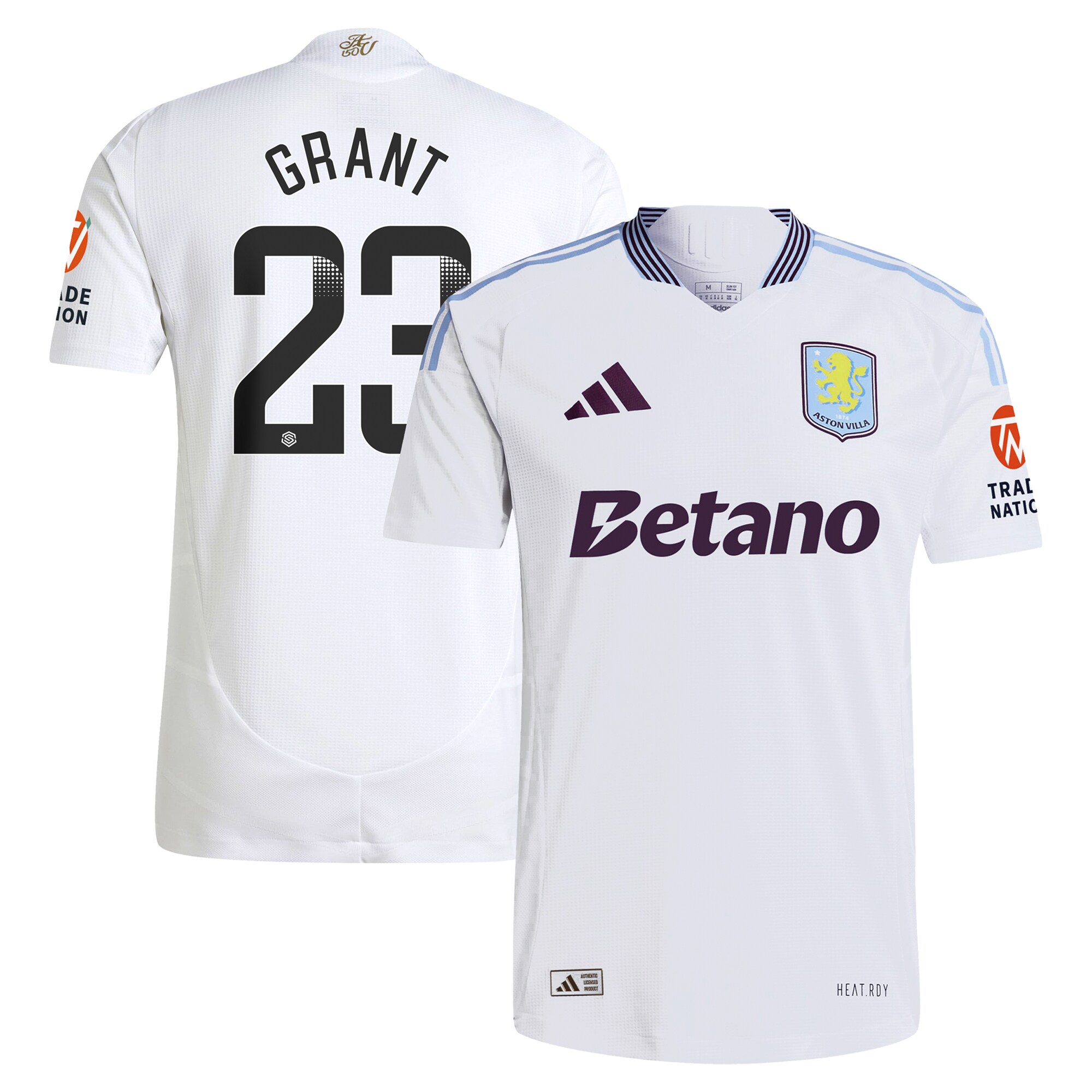 aston villa adidas wsl away authentic shirt 2024-25 with grant 23 printing Collection | Official Aston Villa Jerseys for Fans