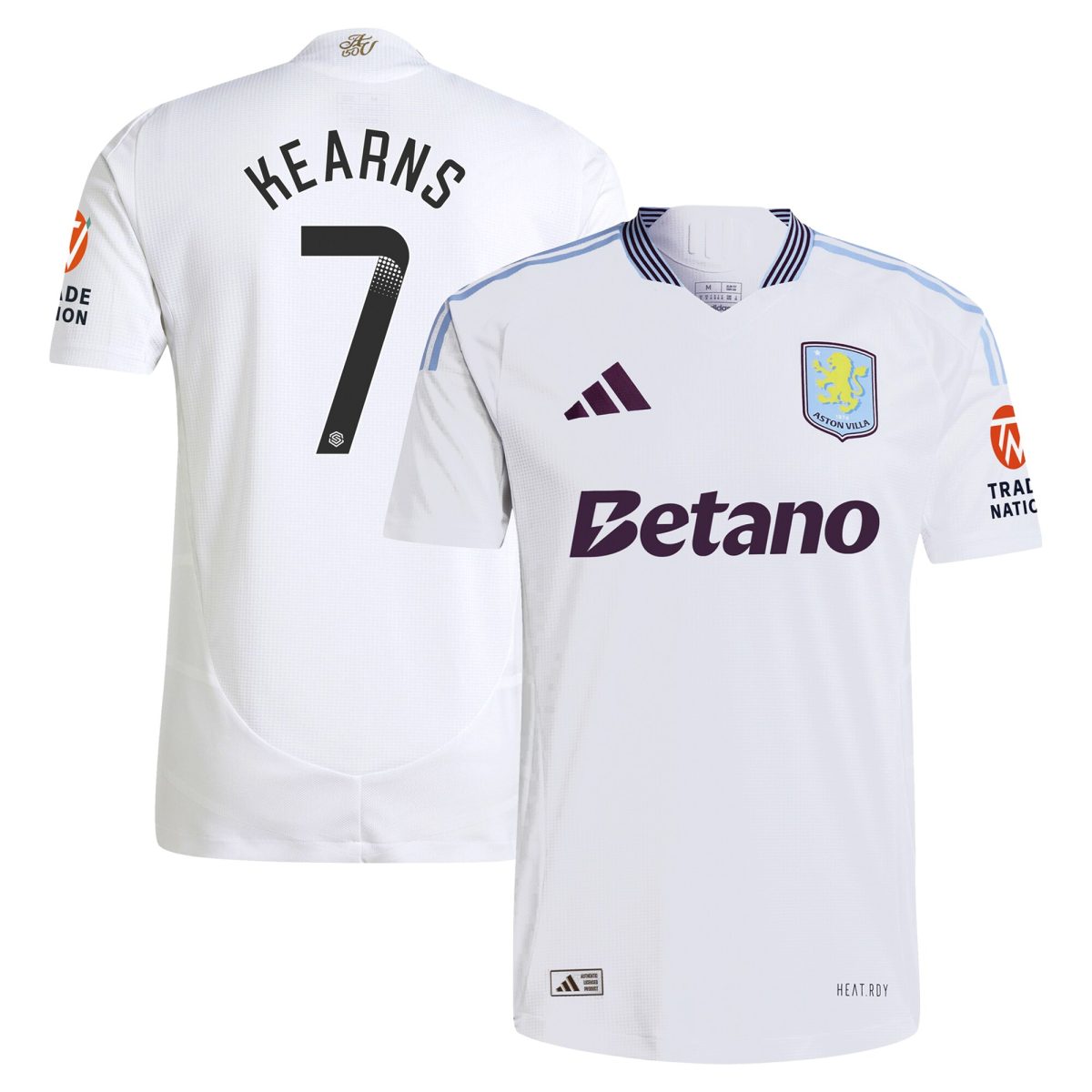 aston villa adidas wsl away authentic shirt 2024-25 with kearns 7 printing Collection | Official Aston Villa Jerseys for Fans