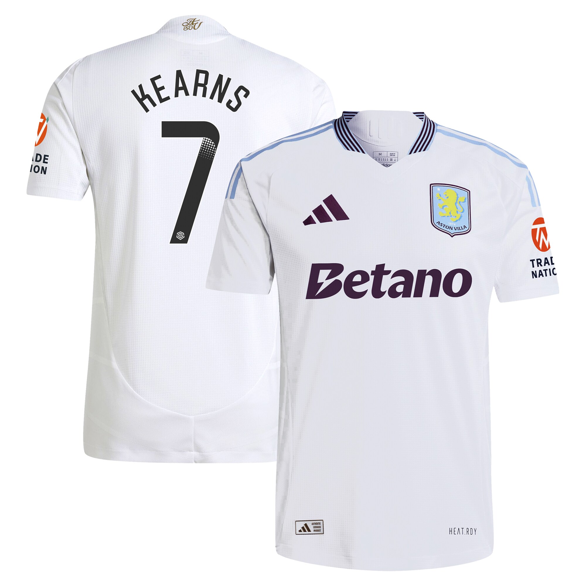 aston villa adidas wsl away authentic shirt 2024-25 with kearns 7 printing Collection | Official Aston Villa Jerseys for Fans