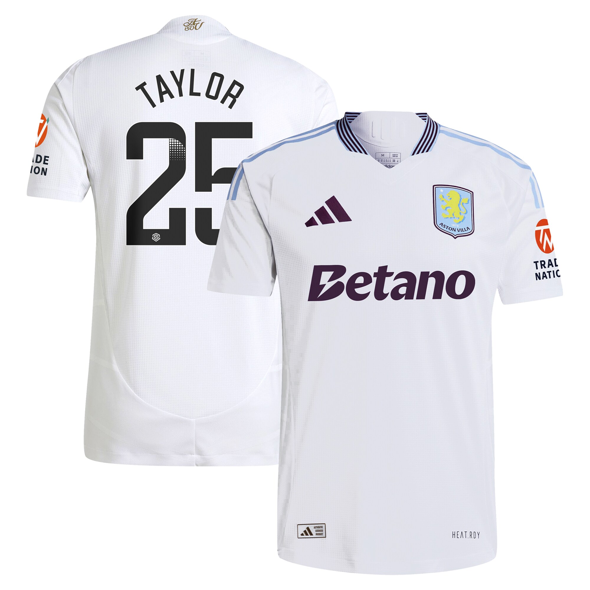 aston villa adidas wsl away authentic shirt 2024-25 with taylor 25 printing Collection | Official Aston Villa Jerseys for Fans