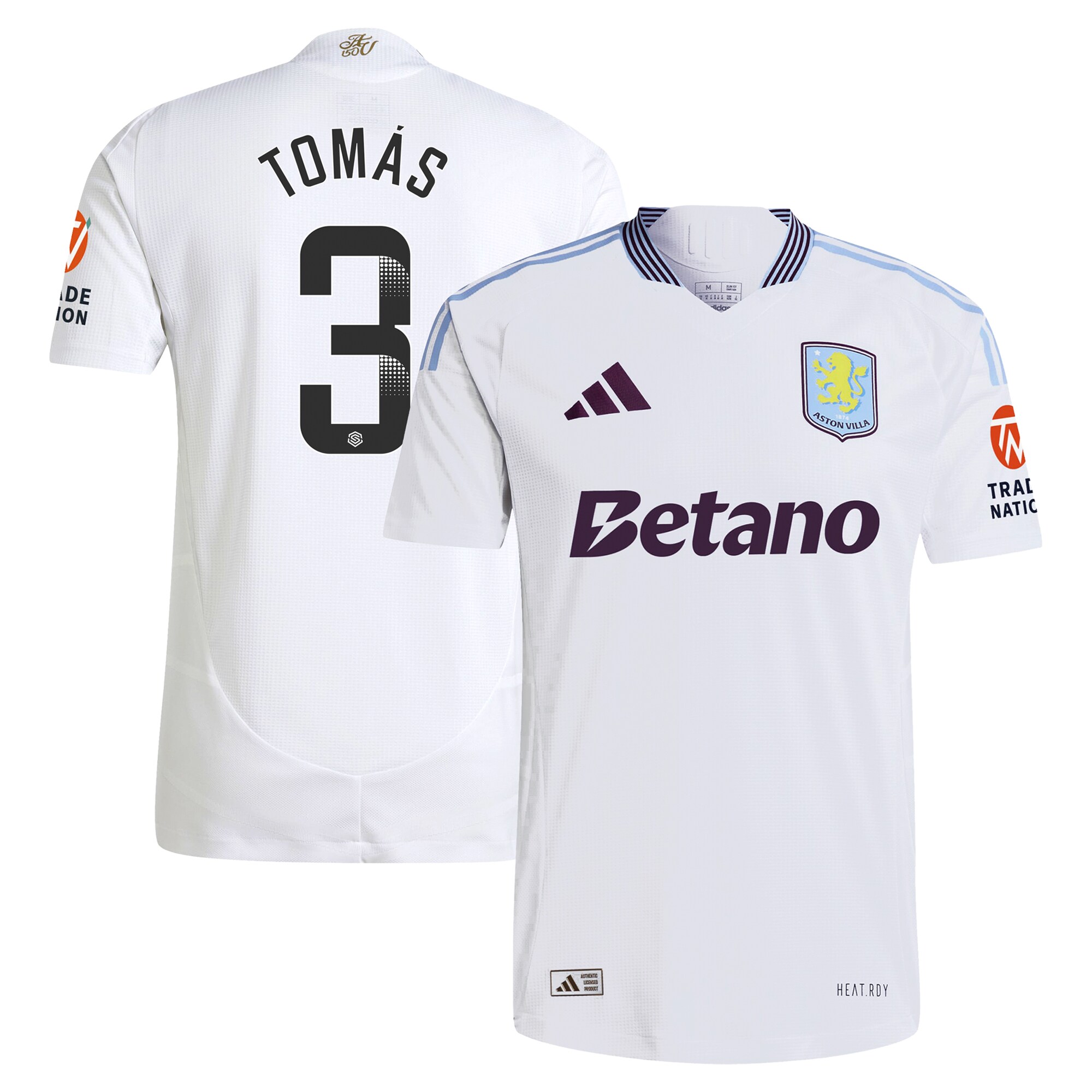 aston villa adidas wsl away authentic shirt 2024-25 with tomás 3 printing Collection | Official Aston Villa Jerseys for Fans