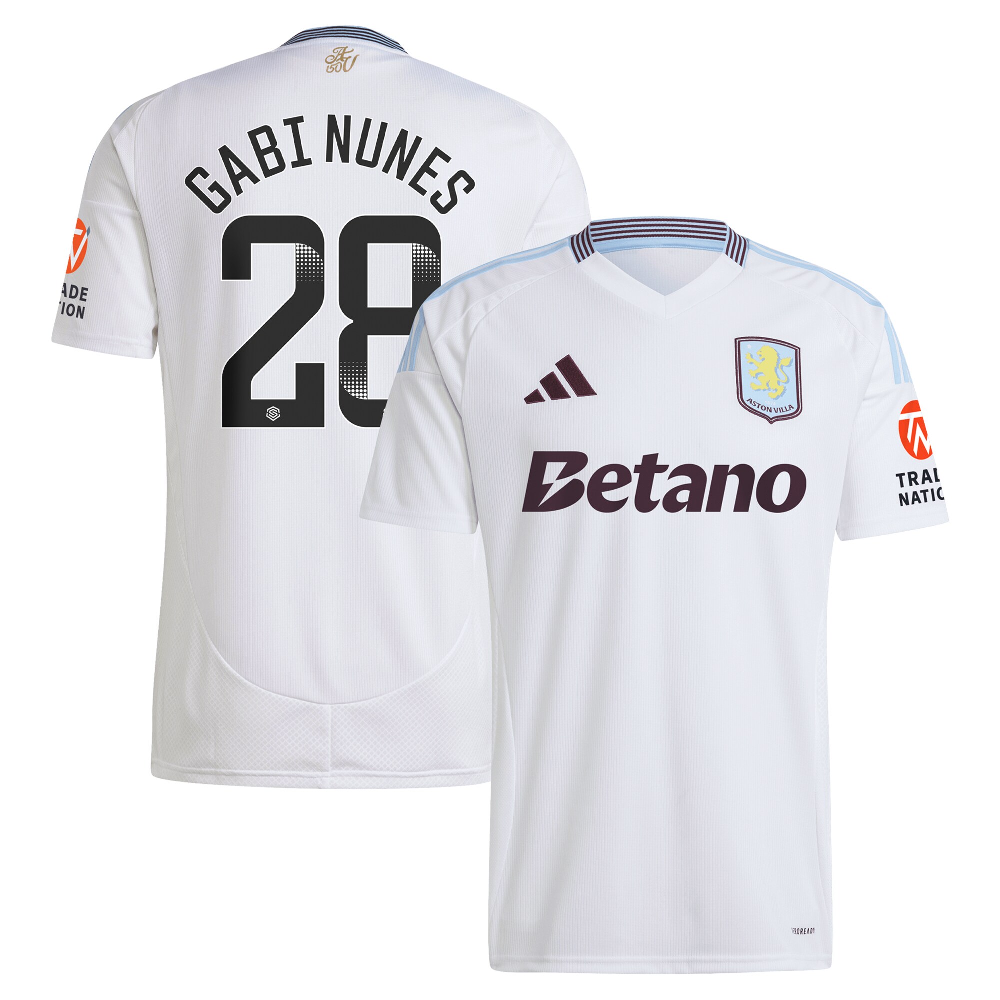 aston villa adidas wsl away shirt 2024-25 with gabi nunes 28 printing Collection | Official Aston Villa Jerseys for Fans