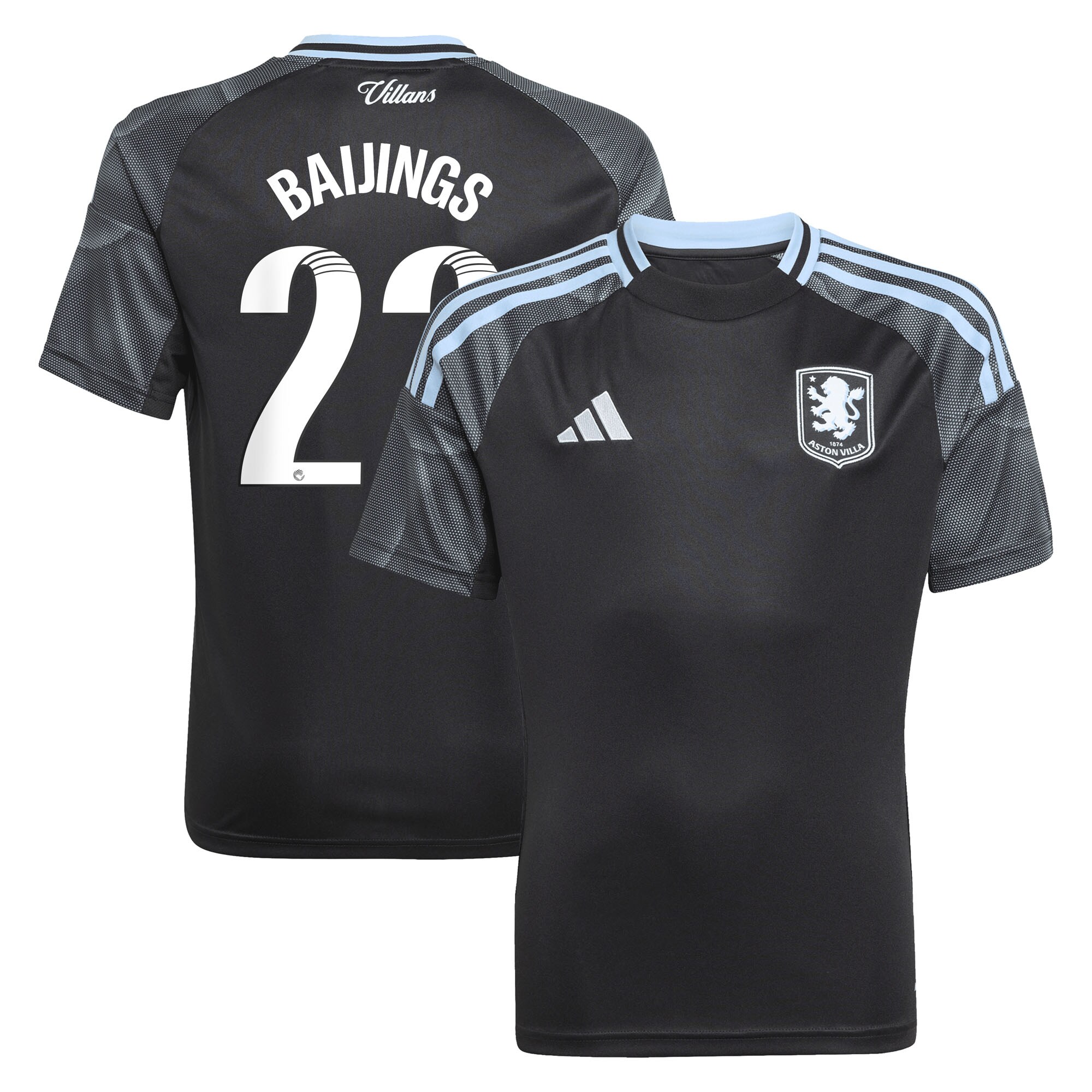 aston villa adidas wsl away shirt 2025-26 – kids with baijings 22 printing Collection | Official Aston Villa Jerseys for Fans