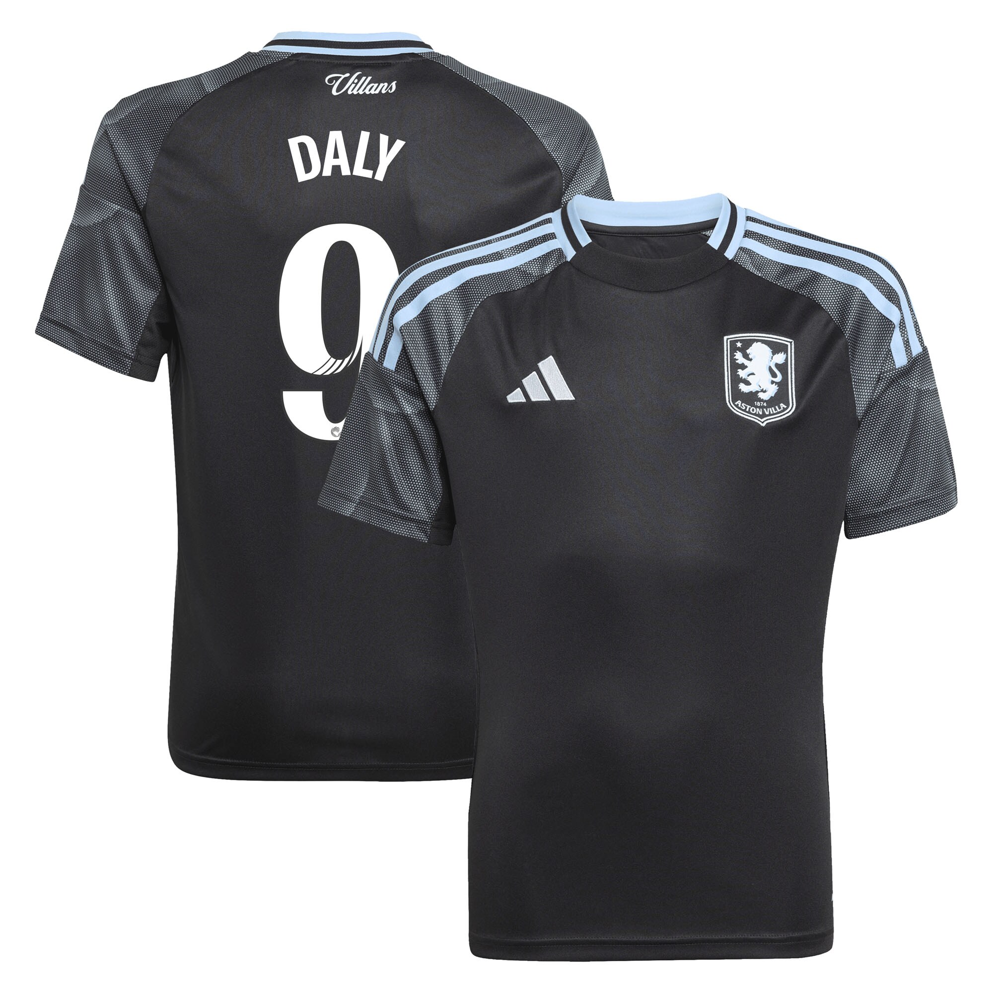 aston villa adidas wsl away shirt 2025-26 – kids with daly 9 printing Collection | Official Aston Villa Jerseys for Fans