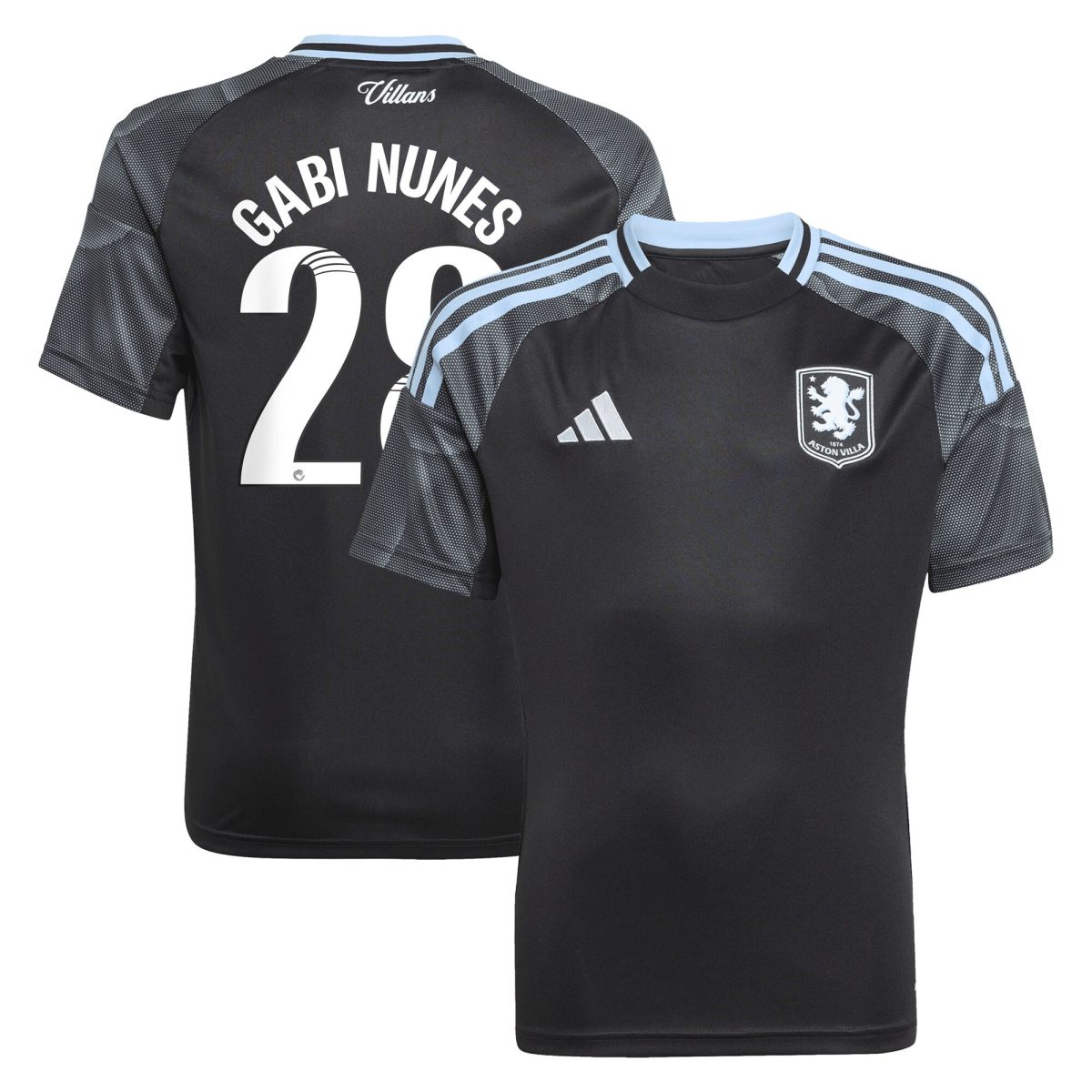 aston villa adidas wsl away shirt 2025-26 – kids with gabi nunes 28 printing Collection | Official Aston Villa Jerseys for Fans
