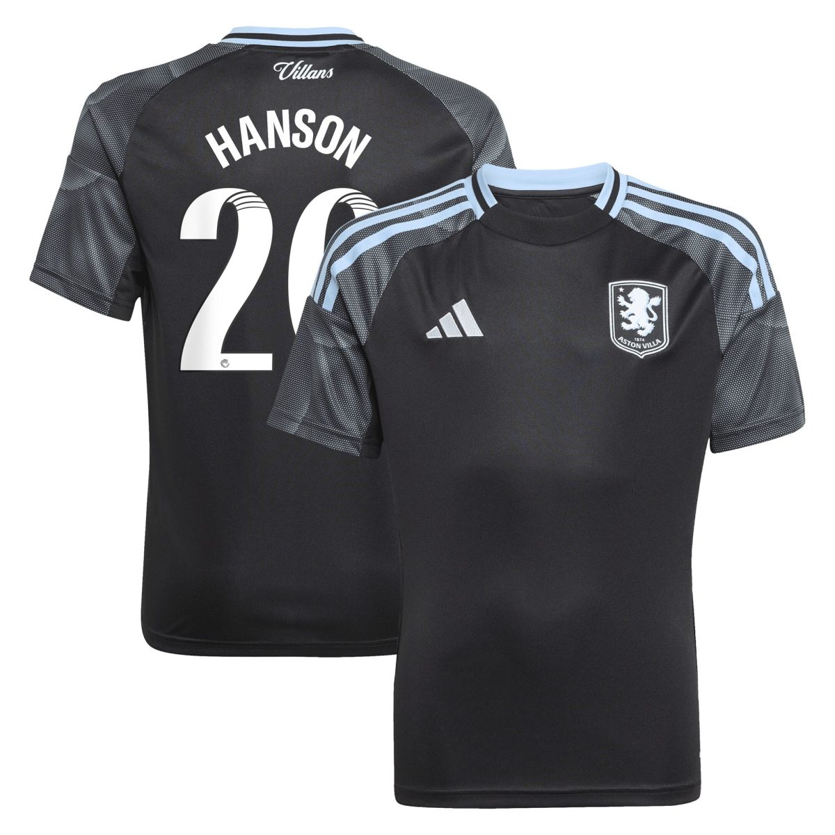 aston villa adidas wsl away shirt 2025-26 – kids with hanson 20 printing Collection | Official Aston Villa Jerseys for Fans