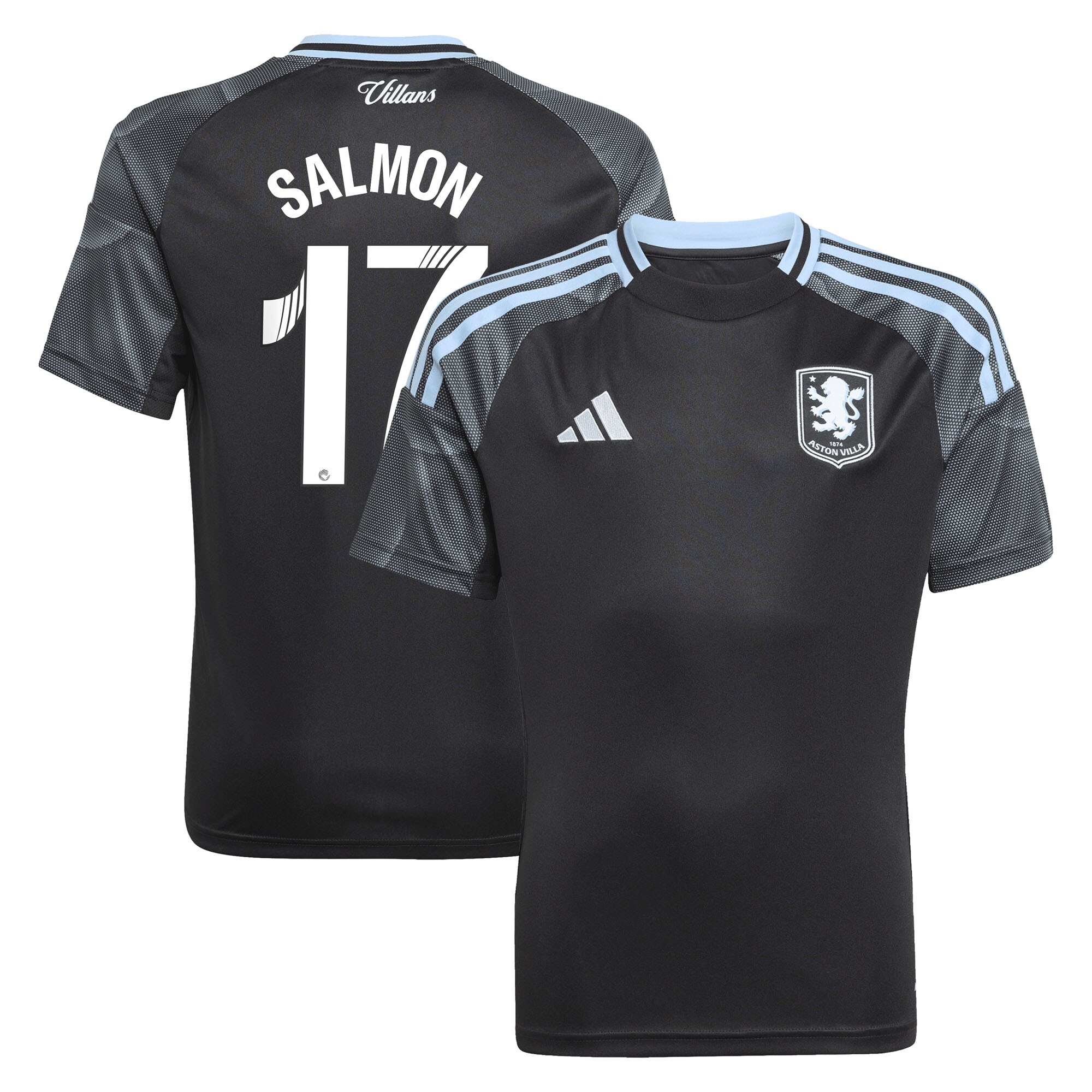 aston villa adidas wsl away shirt 2025-26 – kids with salmon 17 printing Collection | Official Aston Villa Jerseys for Fans