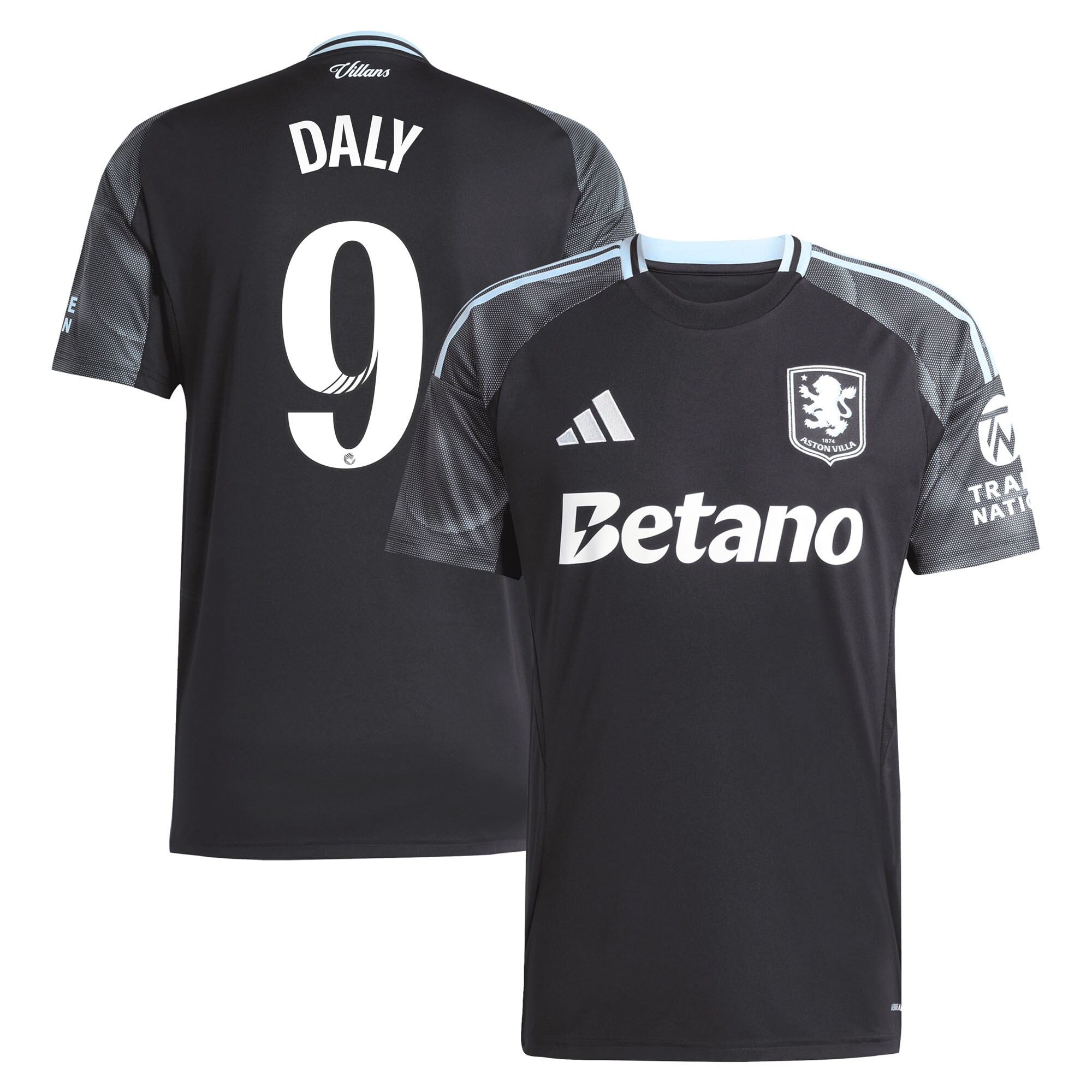 aston villa adidas wsl away shirt 2025-26 with daly 9 printing Collection | Official Aston Villa Jerseys for Fans
