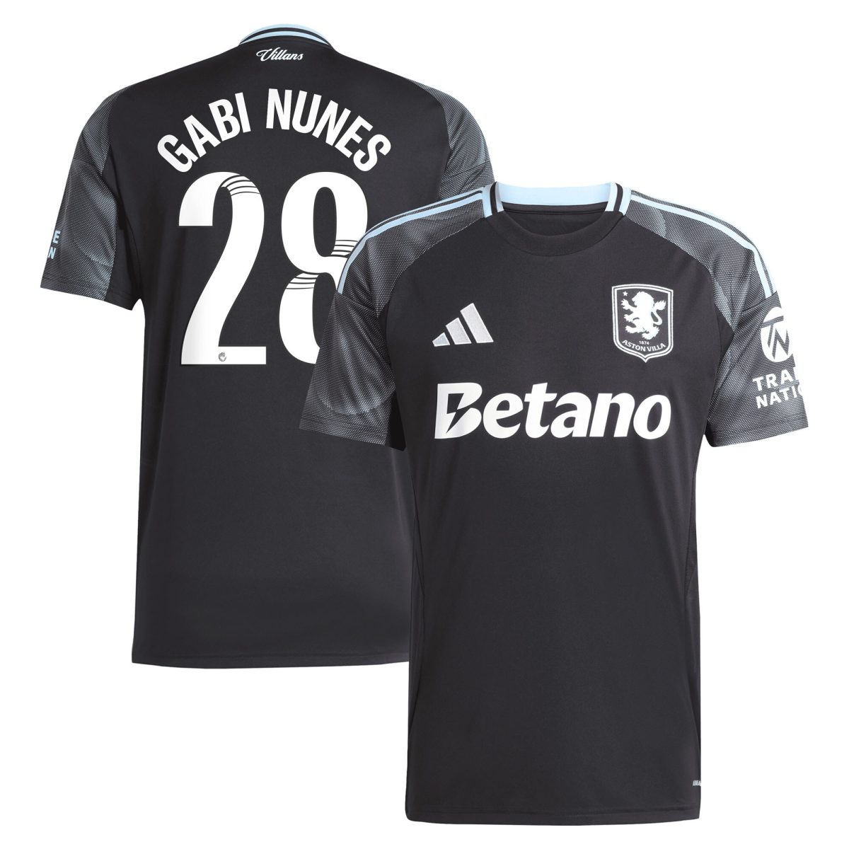 aston villa adidas wsl away shirt 2025-26 with gabi nunes 28 printing Collection | Official Aston Villa Jerseys for Fans