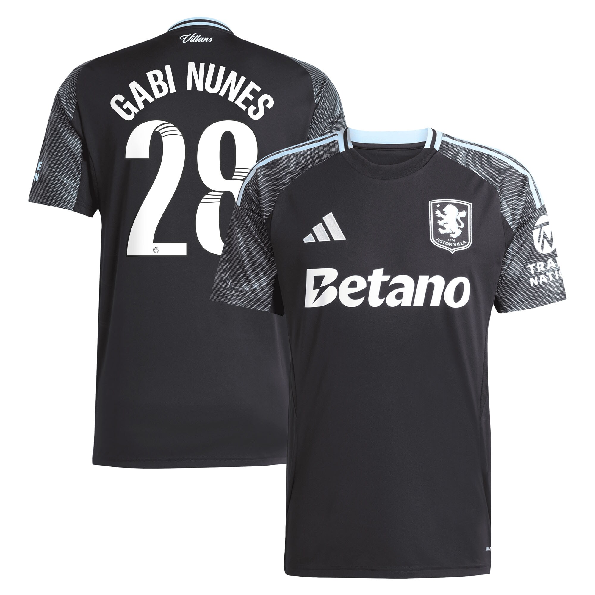 aston villa adidas wsl away shirt 2025-26 with gabi nunes 28 printing Collection | Official Aston Villa Jerseys for Fans