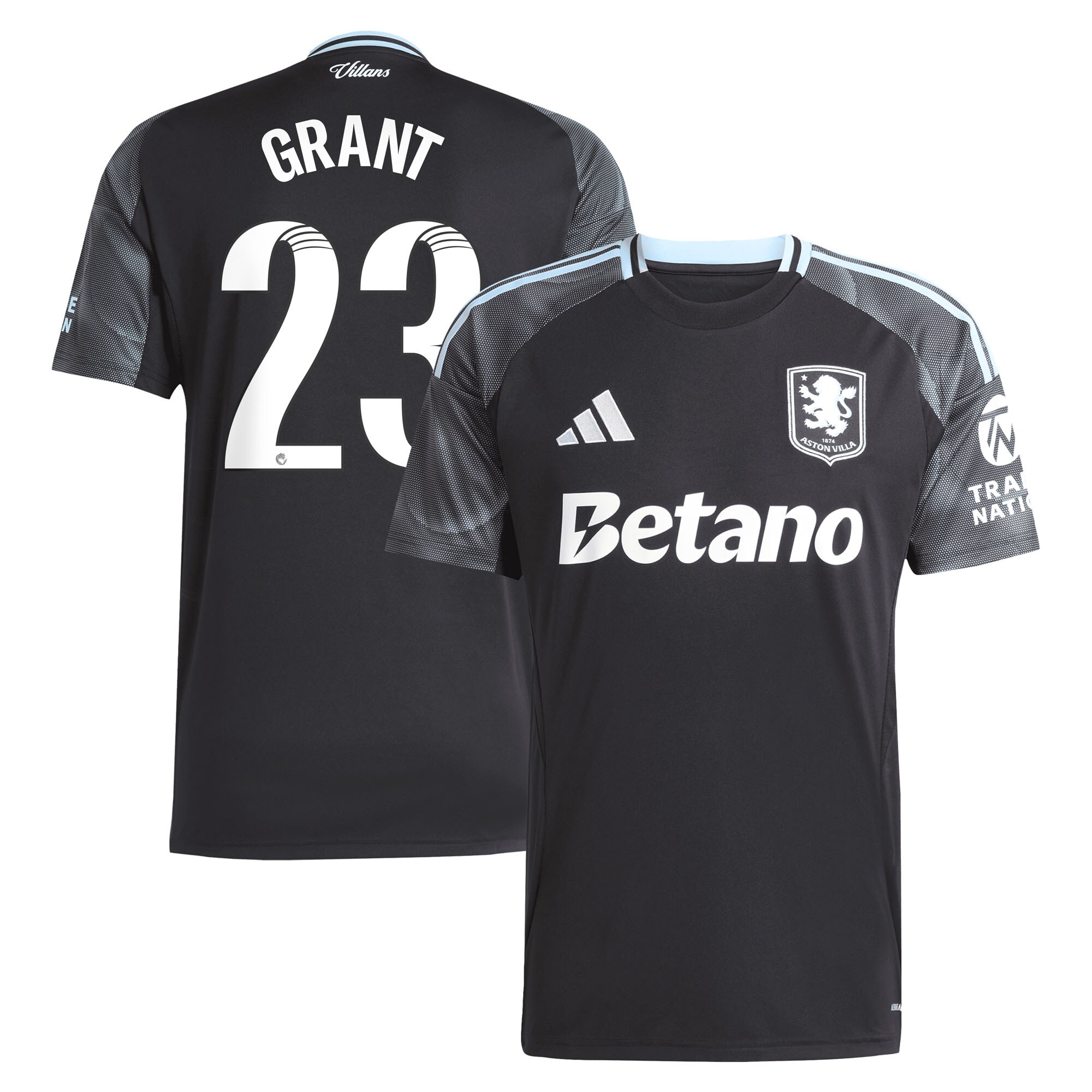 aston villa adidas wsl away shirt 2025-26 with grant 23 printing Collection | Official Aston Villa Jerseys for Fans