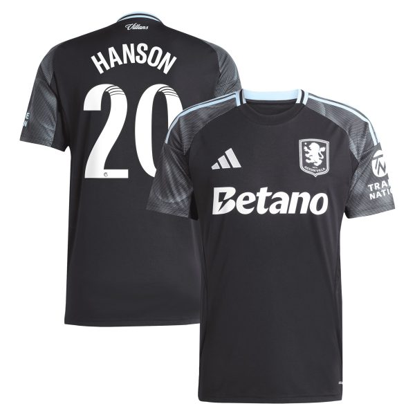aston villa adidas wsl away shirt 2025-26 with hanson 20 printing Collection | Official Aston Villa Jerseys for Fans
