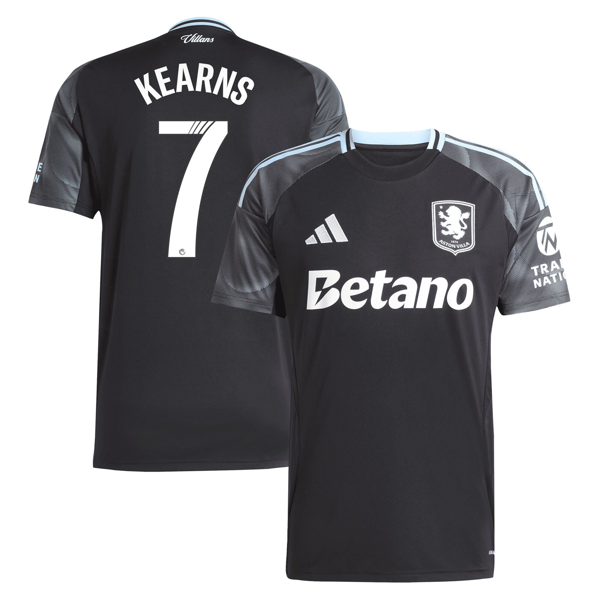 aston villa adidas wsl away shirt 2025-26 with kearns 7 printing Collection | Official Aston Villa Jerseys for Fans