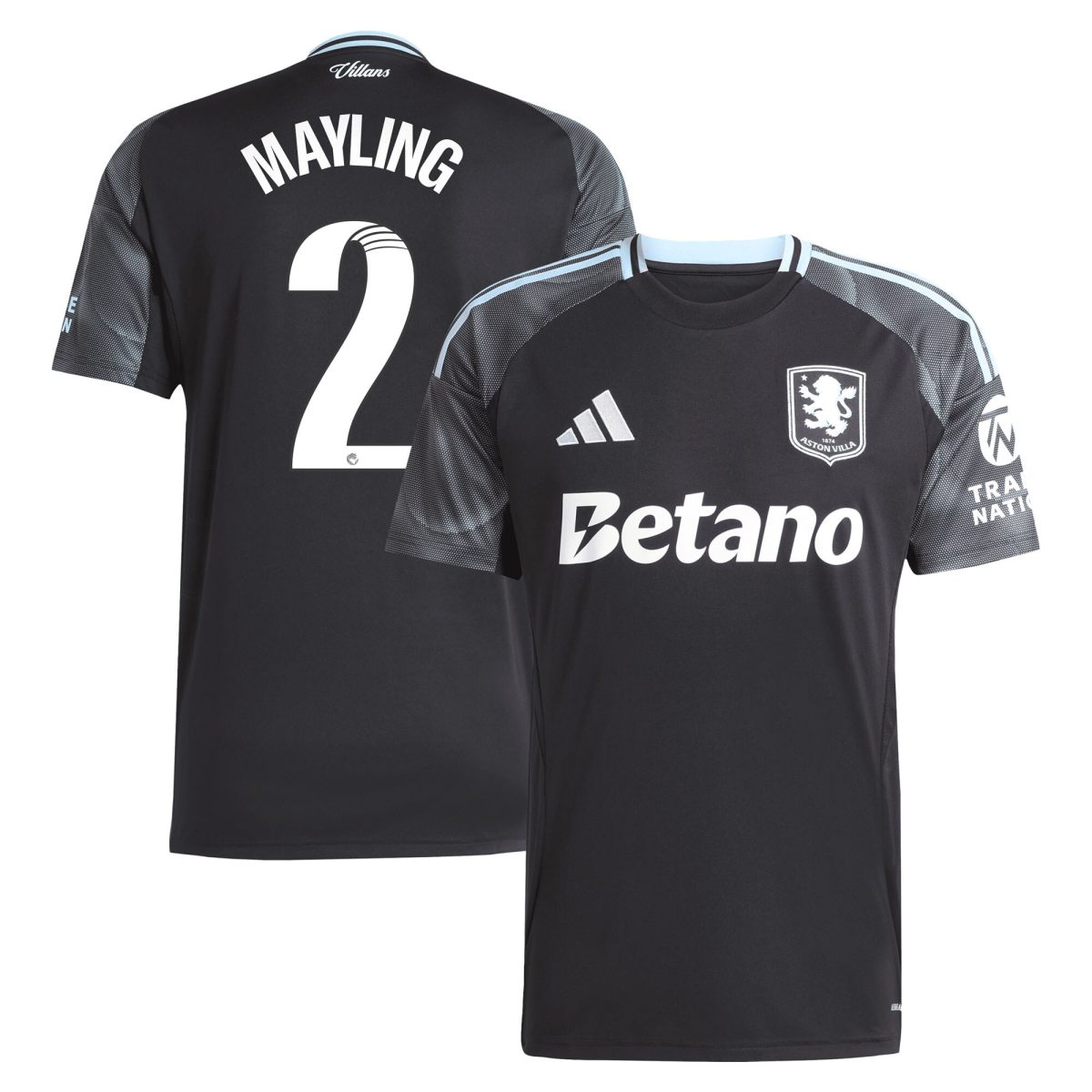 aston villa adidas wsl away shirt 2025-26 with mayling 2 printing Collection | Official Aston Villa Jerseys for Fans