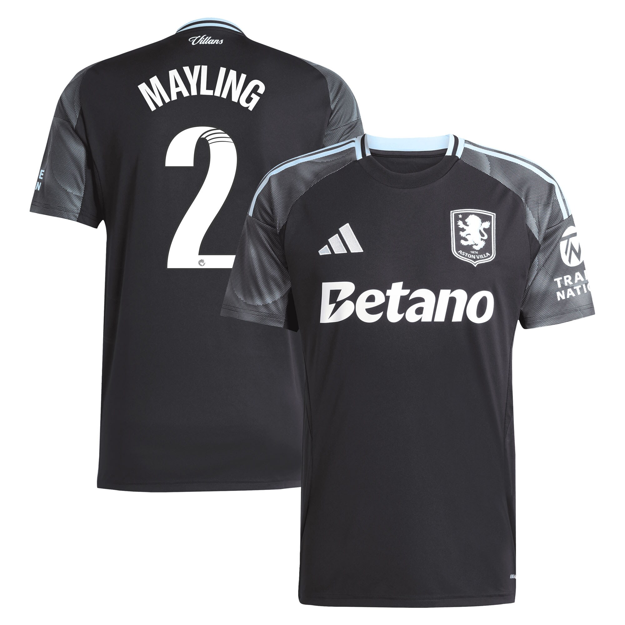 aston villa adidas wsl away shirt 2025-26 with mayling 2 printing Collection | Official Aston Villa Jerseys for Fans
