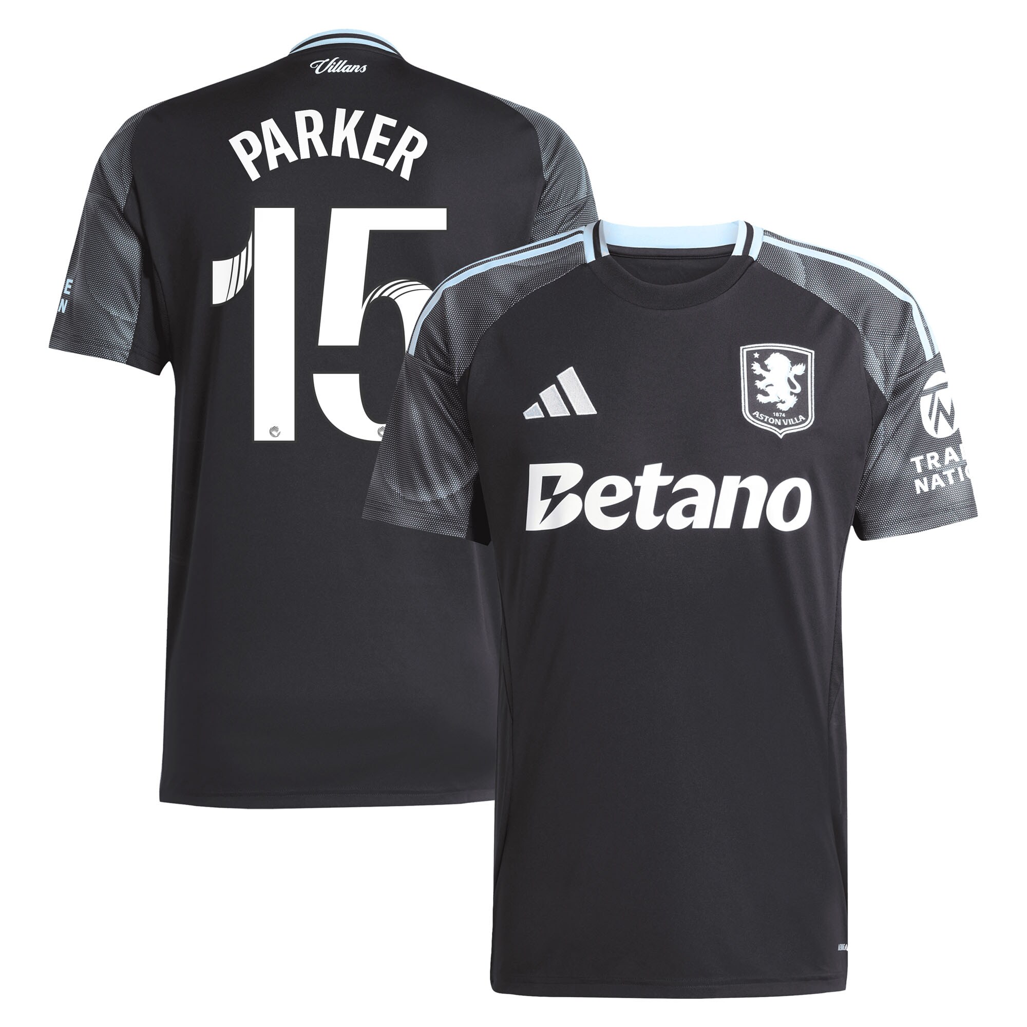 aston villa adidas wsl away shirt 2025-26 with parker 15 printing Collection | Official Aston Villa Jerseys for Fans