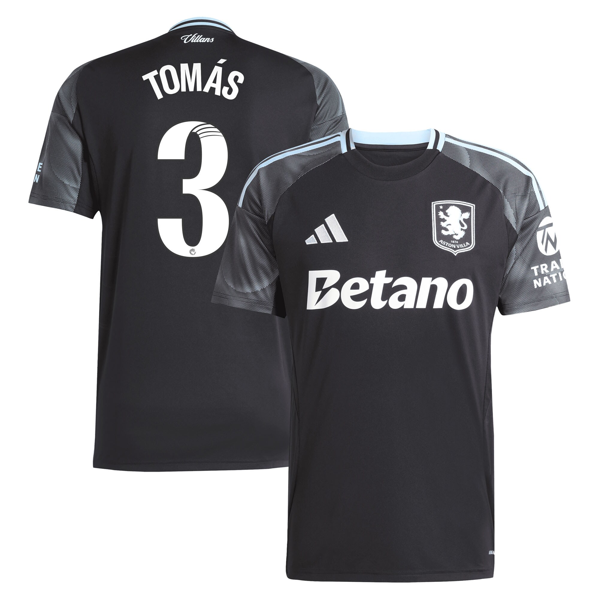 aston villa adidas wsl away shirt 2025-26 with tomás 3 printing Collection | Official Aston Villa Jerseys for Fans