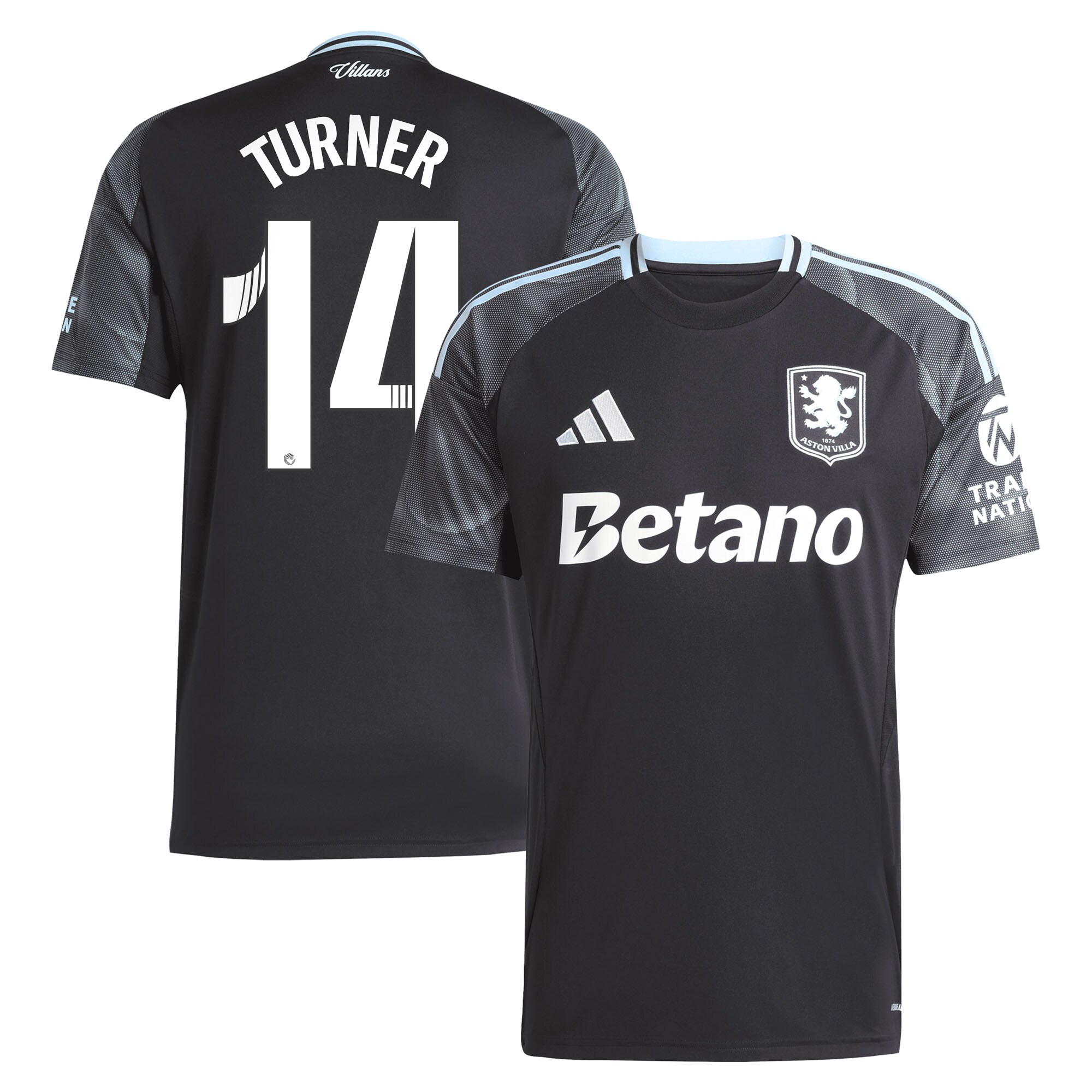 aston villa adidas wsl away shirt 2025-26 with turner 14 printing Collection | Official Aston Villa Jerseys for Fans