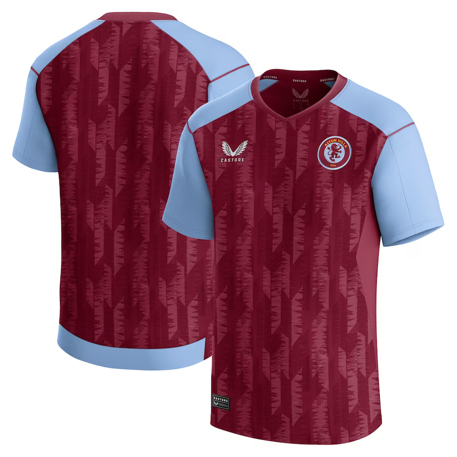 aston villa castore home shirt 2023-24 – kids with custom printing Collection | Official Aston Villa Jerseys for Fans