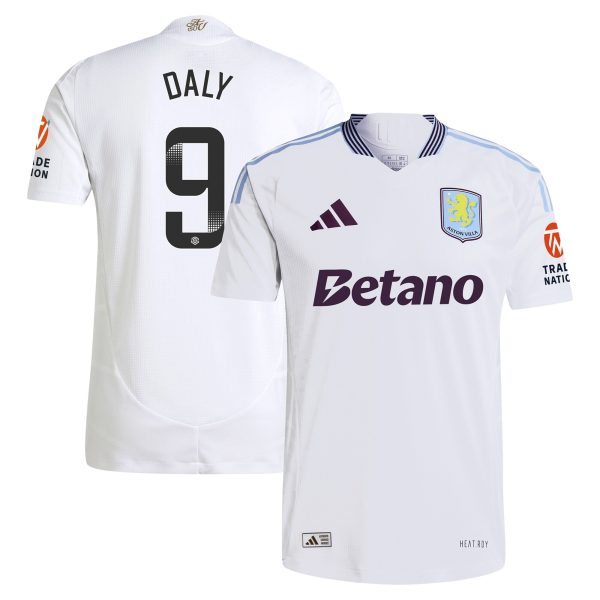aston villa wsl adidas away authentic shirt 2024-25 with daly 9 printing Collection | Official Aston Villa Jerseys for Fans