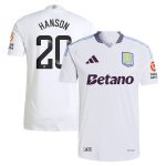 aston villa wsl adidas away authentic shirt 2024-25 with hanson 20 printing Collection | Official Aston Villa Jerseys for Fans