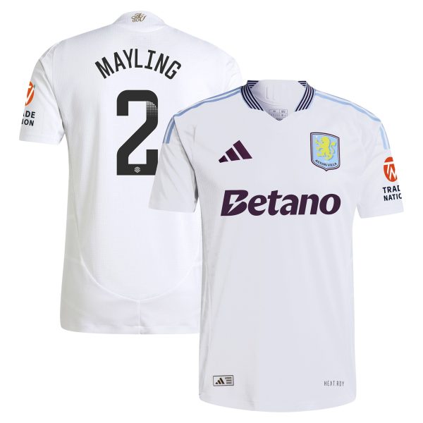 aston villa wsl adidas away authentic shirt 2024-25 with mayling 2 printing Collection | Official Aston Villa Jerseys for Fans