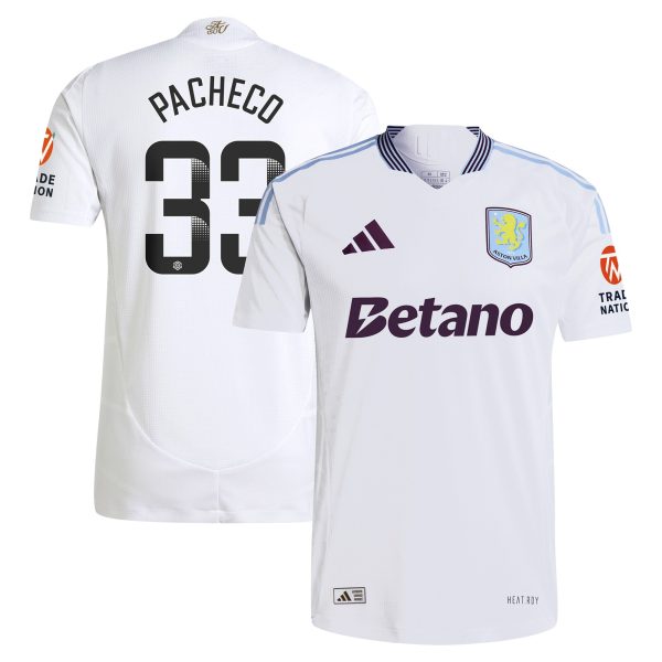 aston villa wsl adidas away authentic shirt 2024-25 with pacheco 33 printing Collection | Official Aston Villa Jerseys for Fans