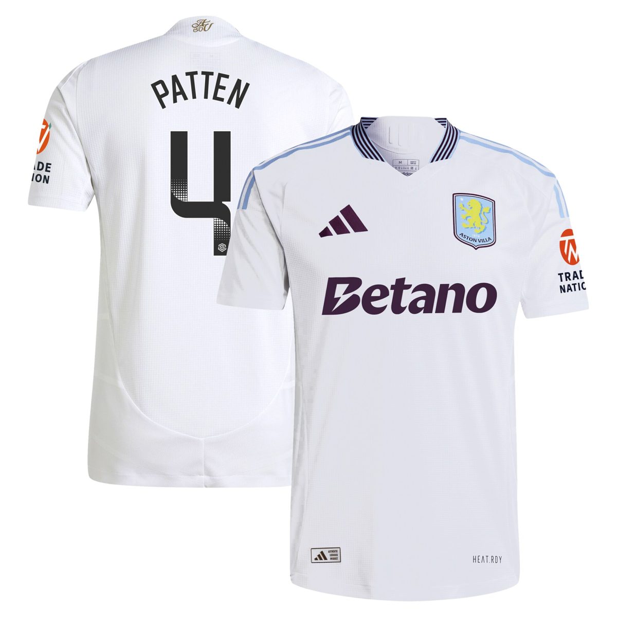 aston villa wsl adidas away authentic shirt 2024-25 with patten 4 printing Collection | Official Aston Villa Jerseys for Fans