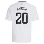 aston villa wsl adidas away shirt 2024-25 – kids with hanson 20 printing Collection | Official Aston Villa Jerseys for Fans