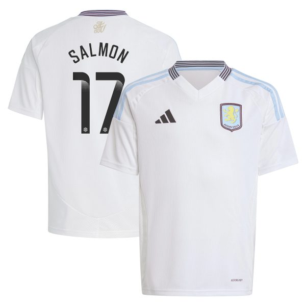 aston villa wsl adidas away shirt 2024-25 – kids with salmon 17 printing Collection | Official Aston Villa Jerseys for Fans