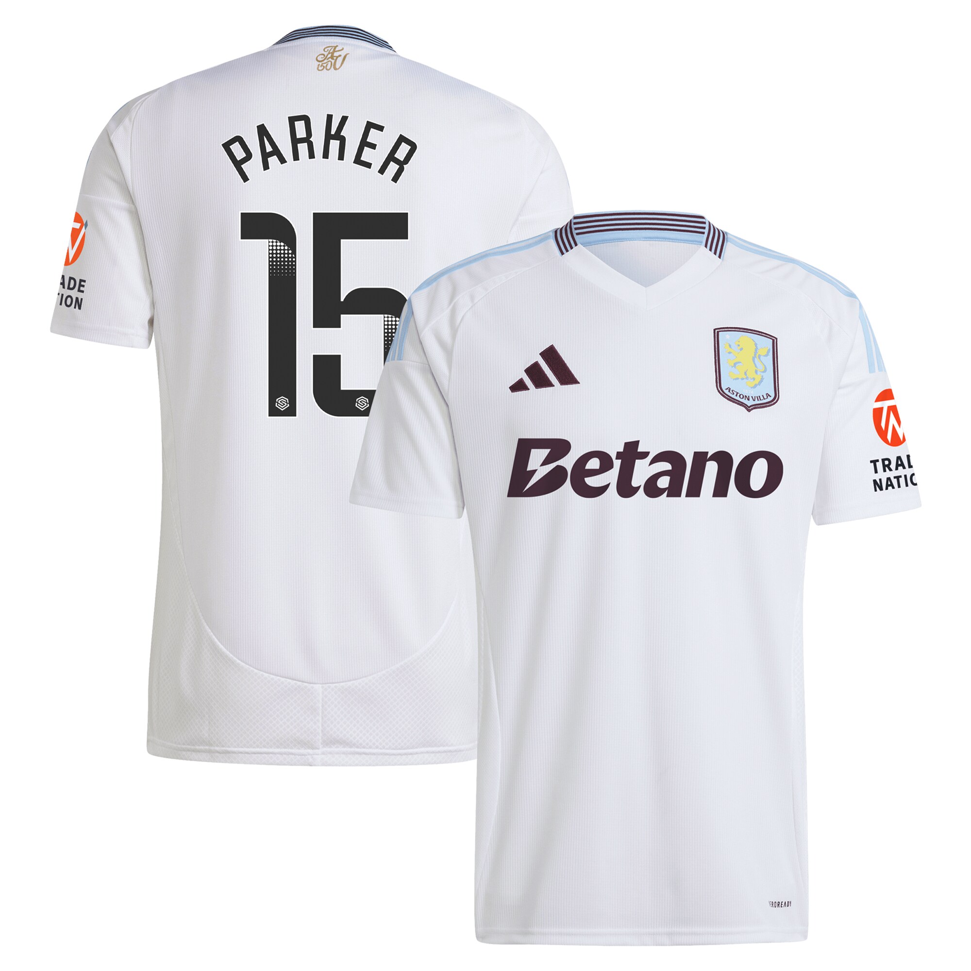 aston villa wsl adidas away shirt 2024-25 with parker 15 printing Collection | Official Aston Villa Jerseys for Fans