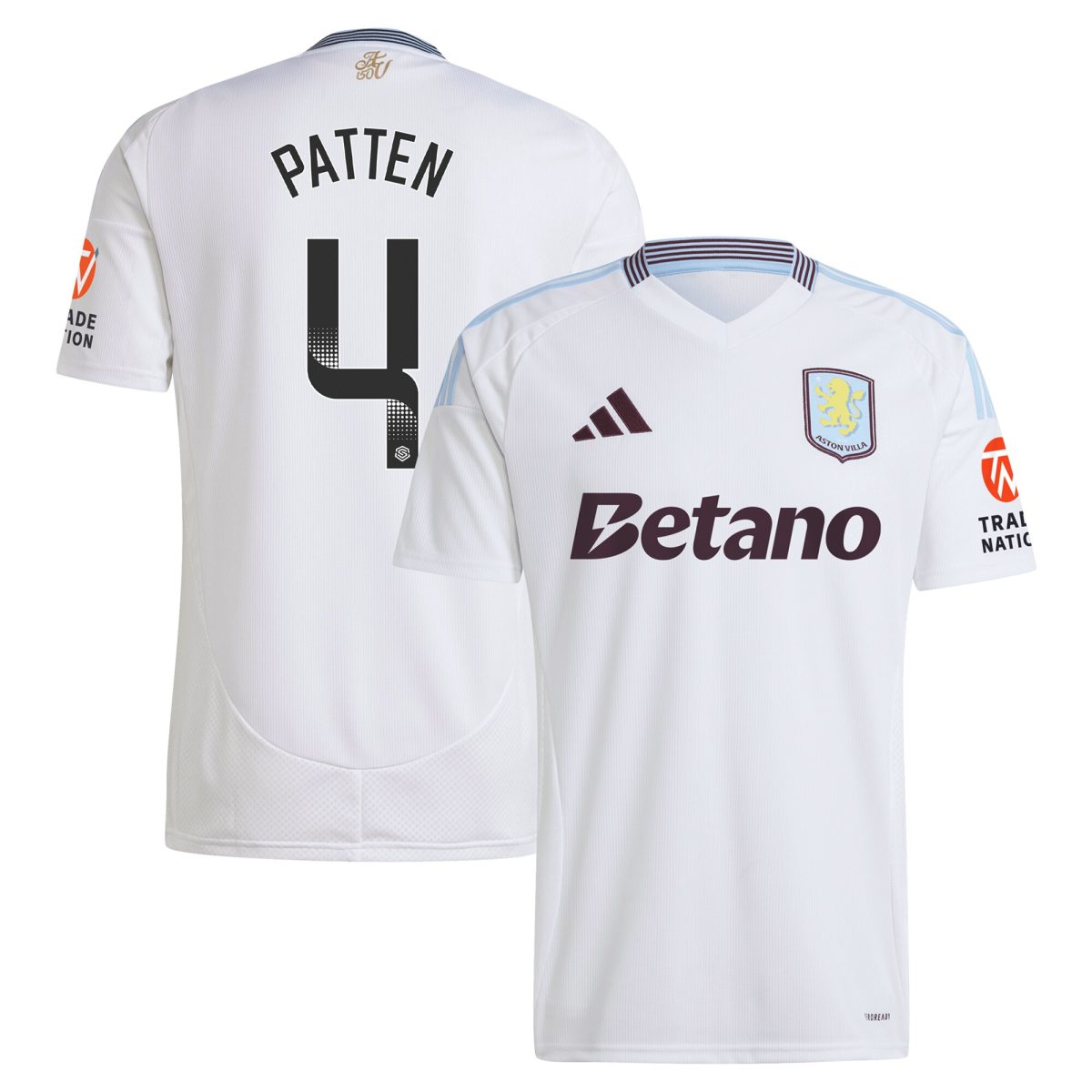 aston villa wsl adidas away shirt 2024-25 with patten 4 printing Collection | Official Aston Villa Jerseys for Fans