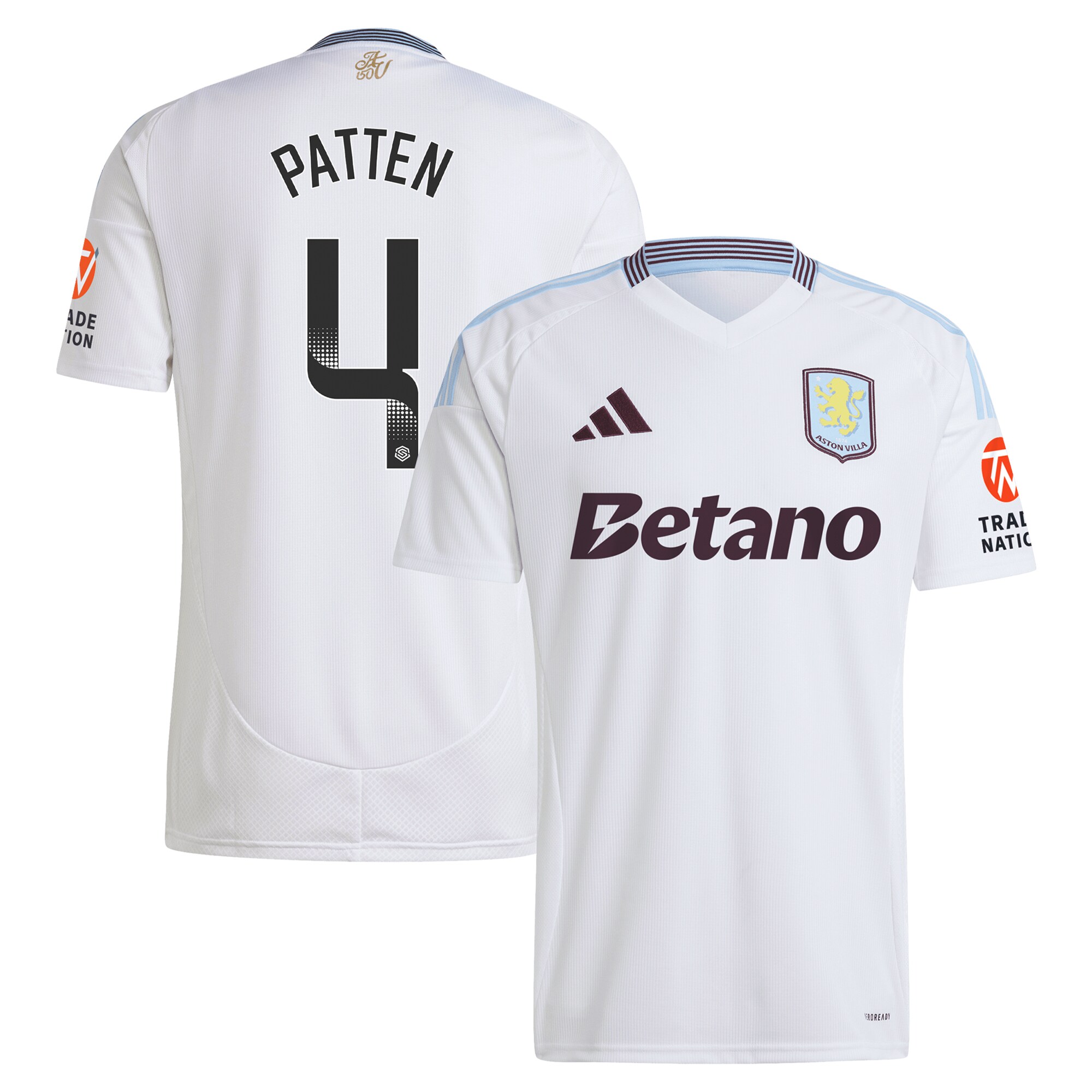 aston villa wsl adidas away shirt 2024-25 with patten 4 printing Collection | Official Aston Villa Jerseys for Fans