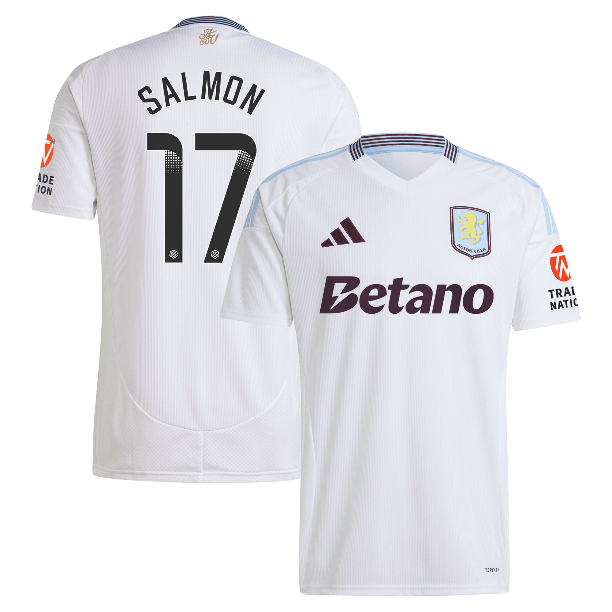 aston villa wsl adidas away shirt 2024-25 with salmon 17 printing Collection | Official Aston Villa Jerseys for Fans
