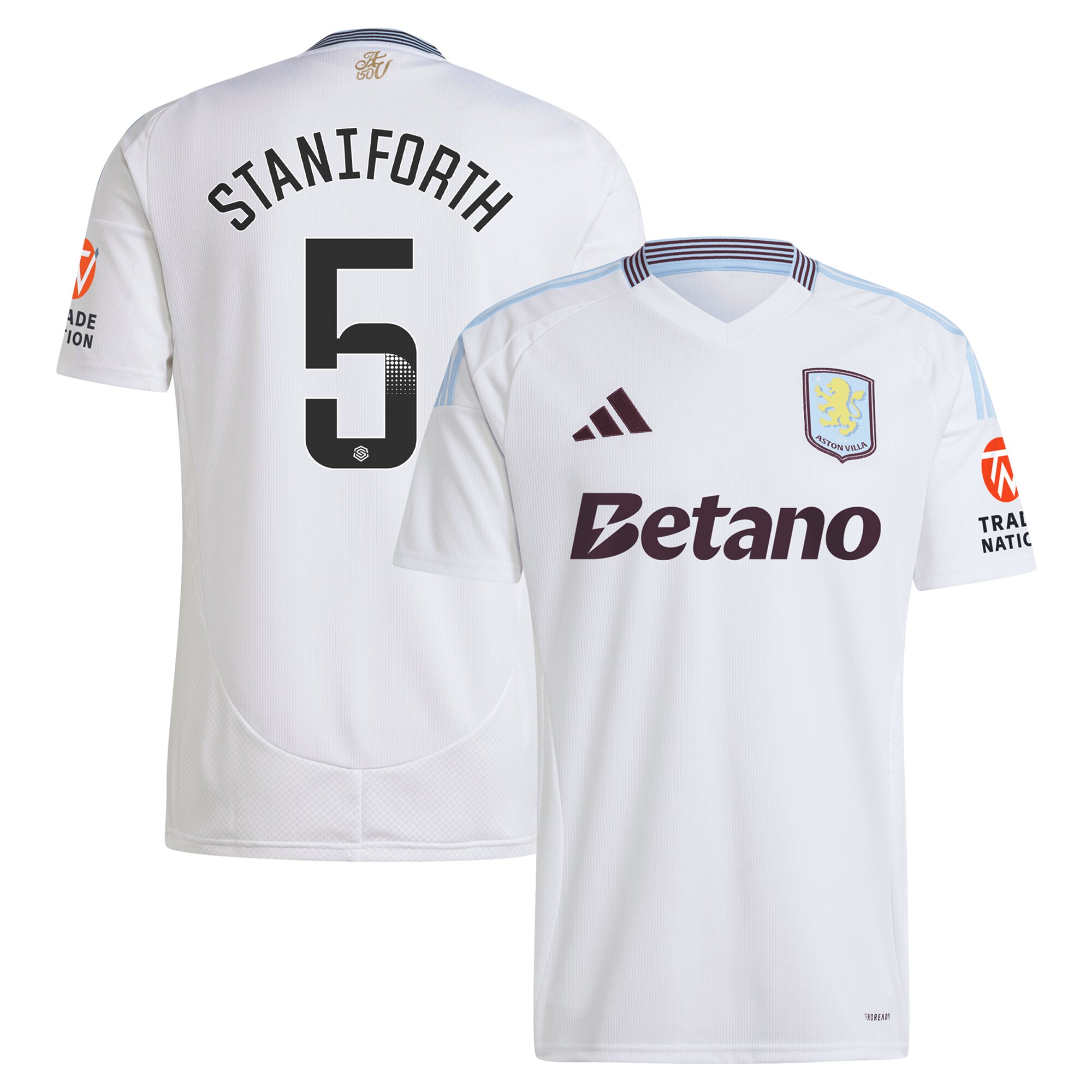 aston villa wsl adidas away shirt 2024-25 with staniforth 5 printing Collection | Official Aston Villa Jerseys for Fans