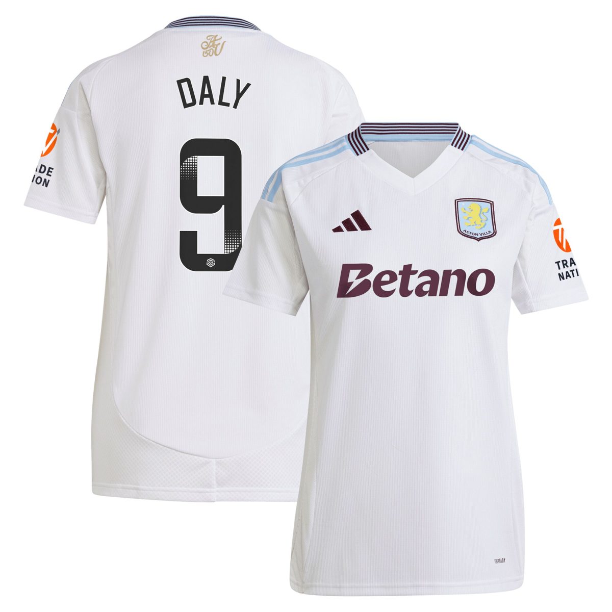aston villa wsl adidas away shirt 2024-25 – womens with daly 9 printing Collection | Official Aston Villa Jerseys for Fans